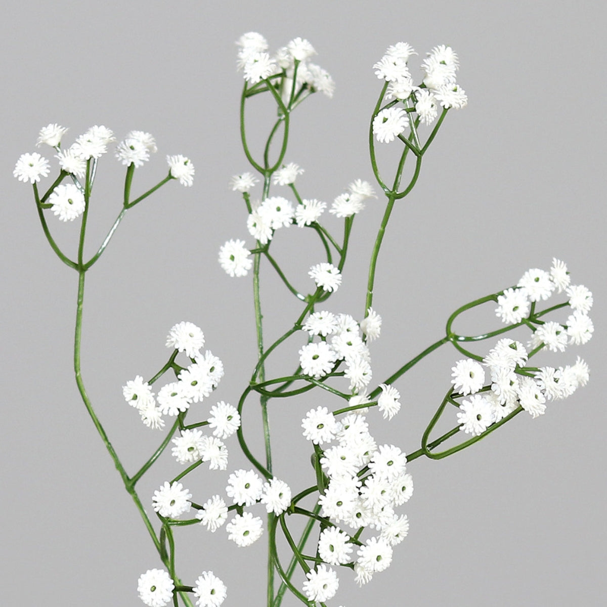 Crenguta de Gypsophila artificiala, culoare alba, 63 cm