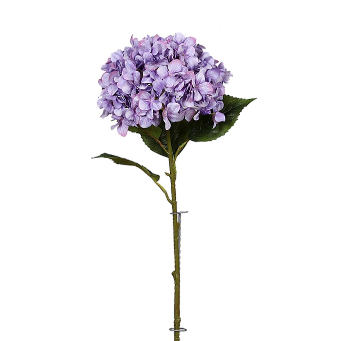 Hortensie artificiala mov cu stativ metalic inalt pentru decor interior
