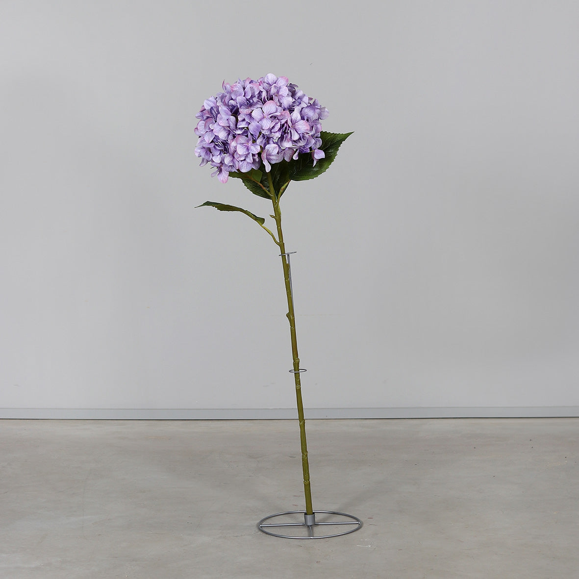 Hortensie artificiala cu statitv metalic mov 113 cm