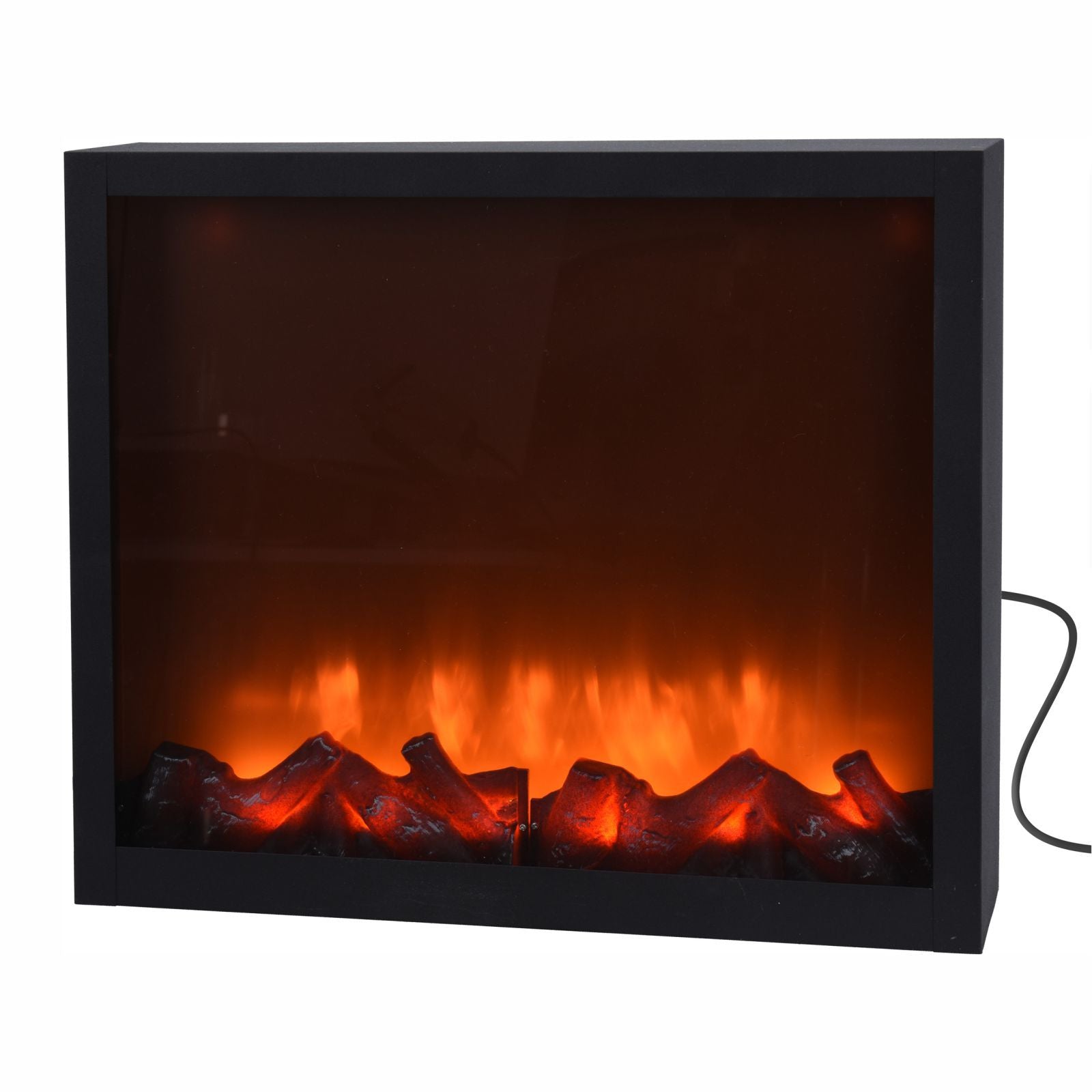 Semineu cu flacari iluminat cu LED, 41 cm