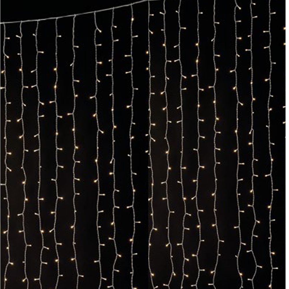 Instalatie luminoasa tip perdea cu 900 leduri, outdoor, 3 x 3 m