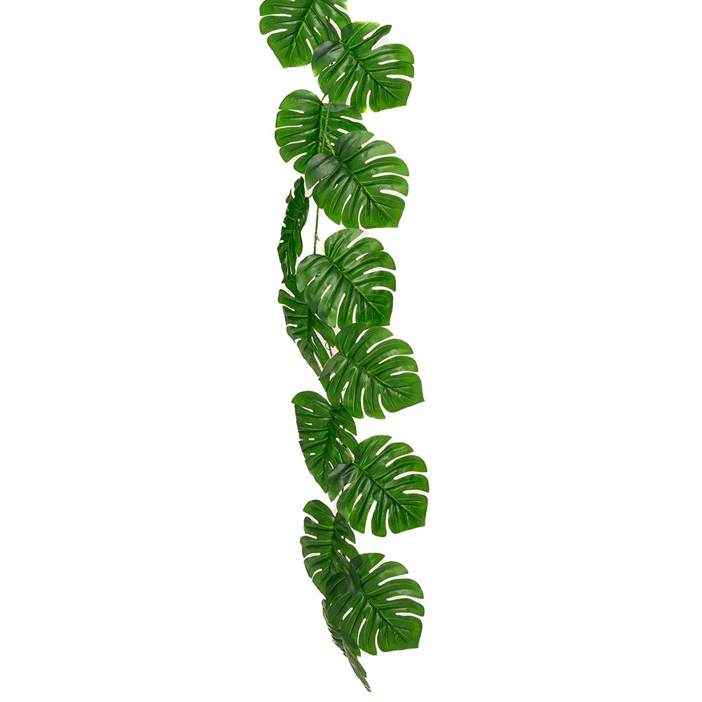 planta artificiala curgatoare monstera cu frunze verzi lungi de 200 cm pentru decor interior