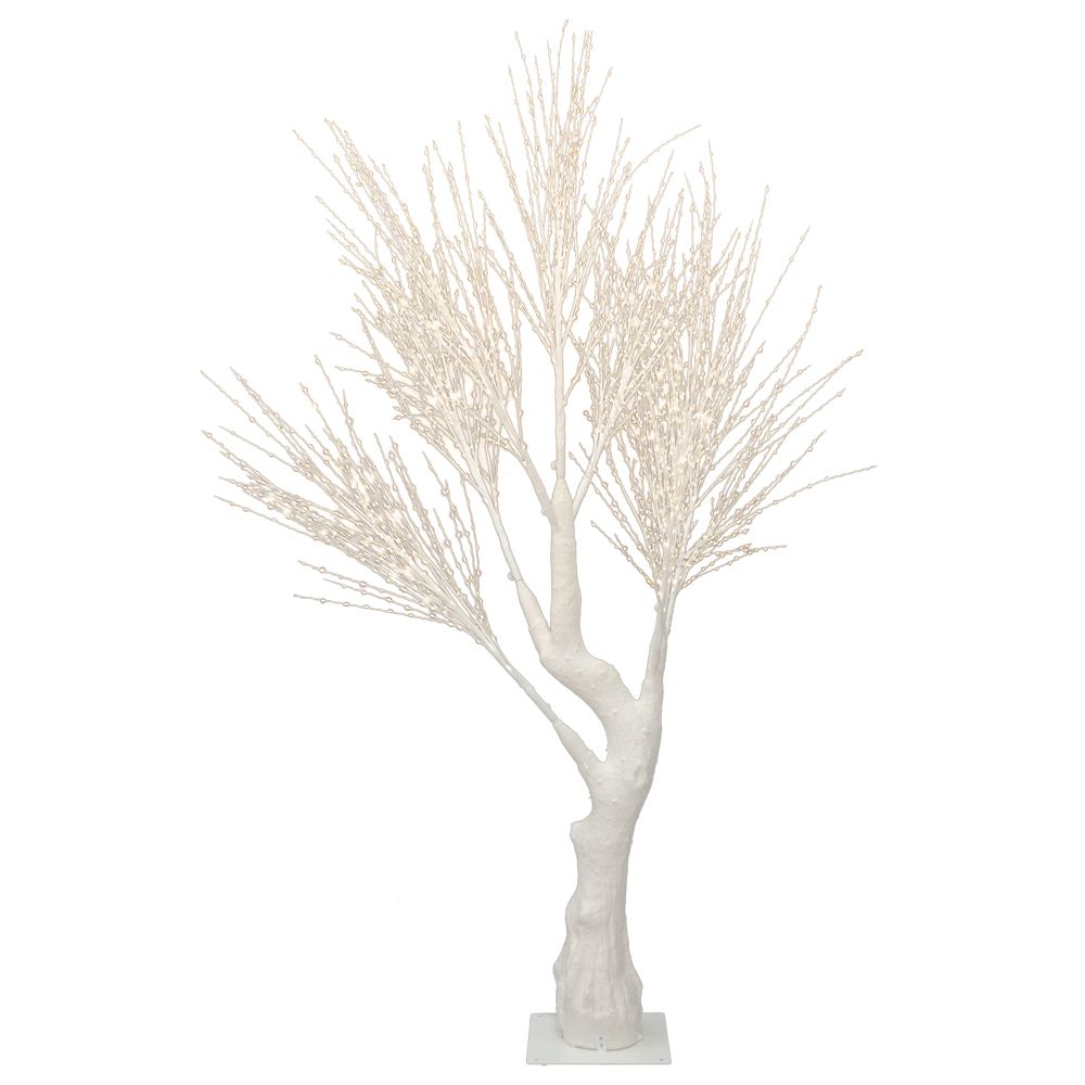 Copac iluminat cu leduri albe de inaltime doua sute douazeci centimetri pentru decor interior si exterior