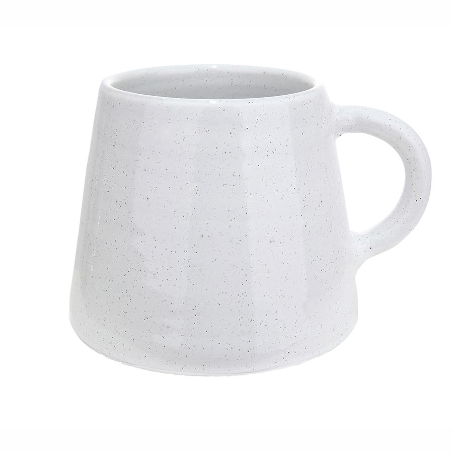 Suport pentru flori din ceramica de culoare alba model Vigo de douazeci si unu centimetri