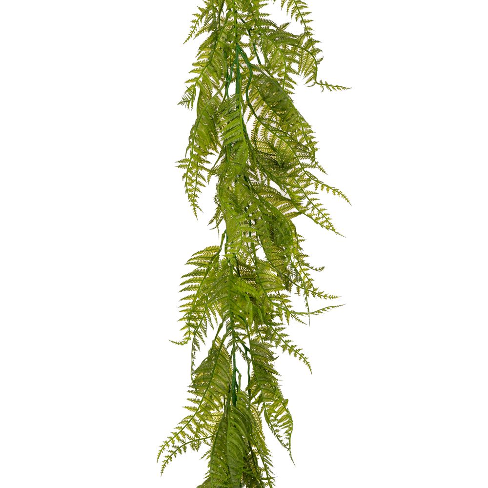 Planta artificiala curgatoare tip feriga cu frunze verzi lungi de 200 cm pentru decor interior