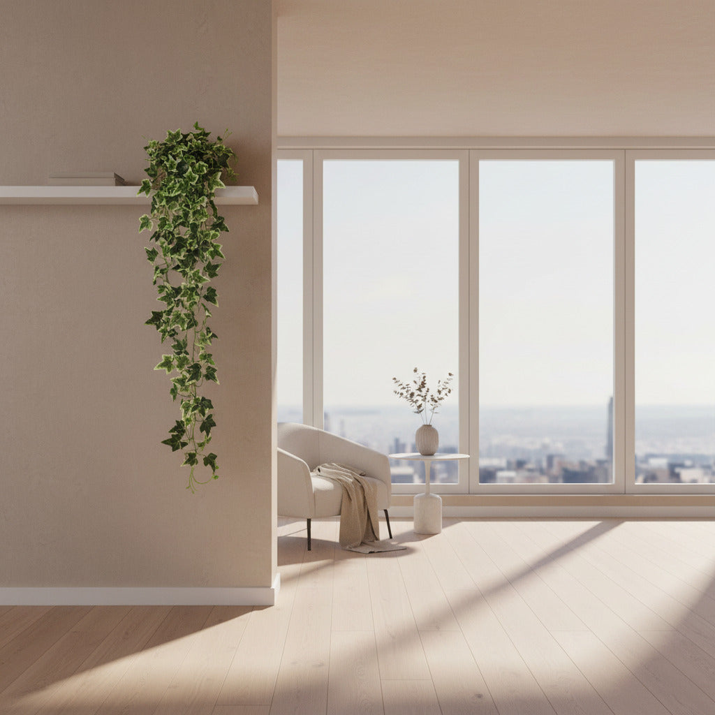 Planta artificiala curgatoare de agatat iedera multicolora 75 cm, cu protectie UV si la incendiu
