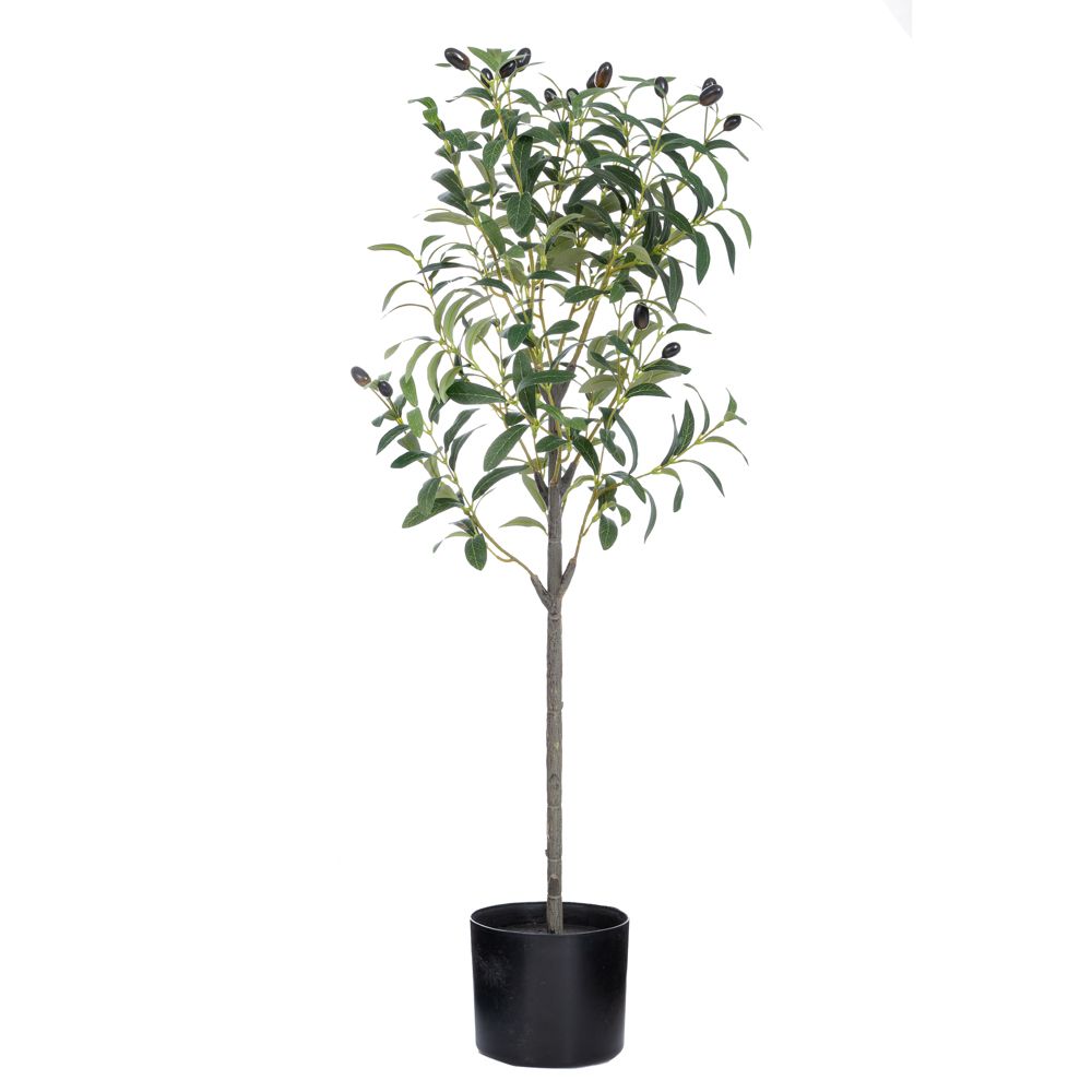 Planta decorativa artificiala maslin in ghiveci negru, 94 cm