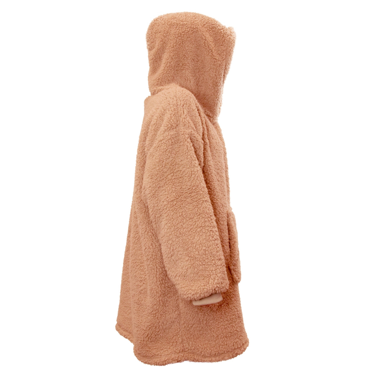 Hanorac Teddy Unique Living, din material pufos, culoare old pink, 70 x 50 x 87 cm