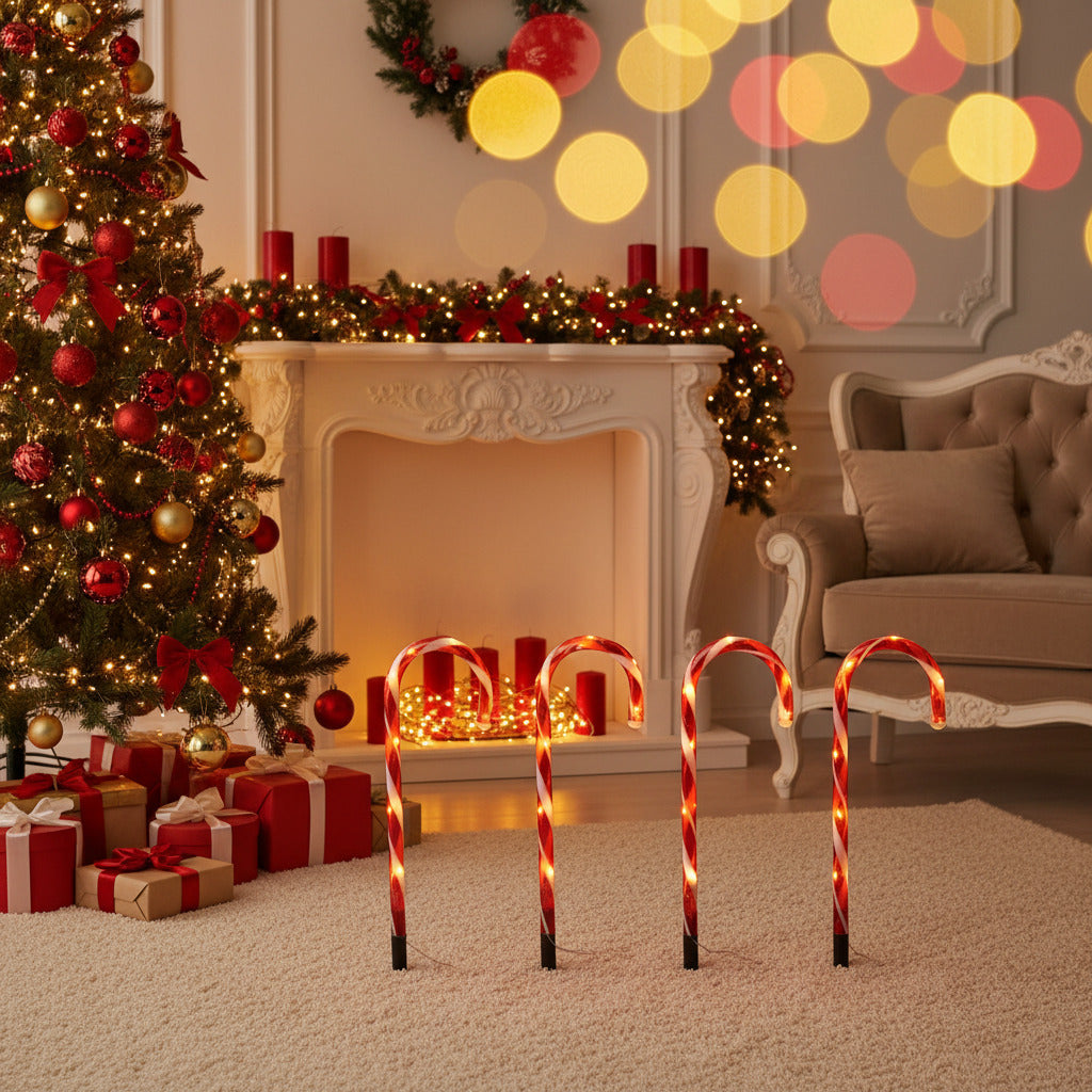 Set 6 decoratiuni luminoase acadele 47 cm