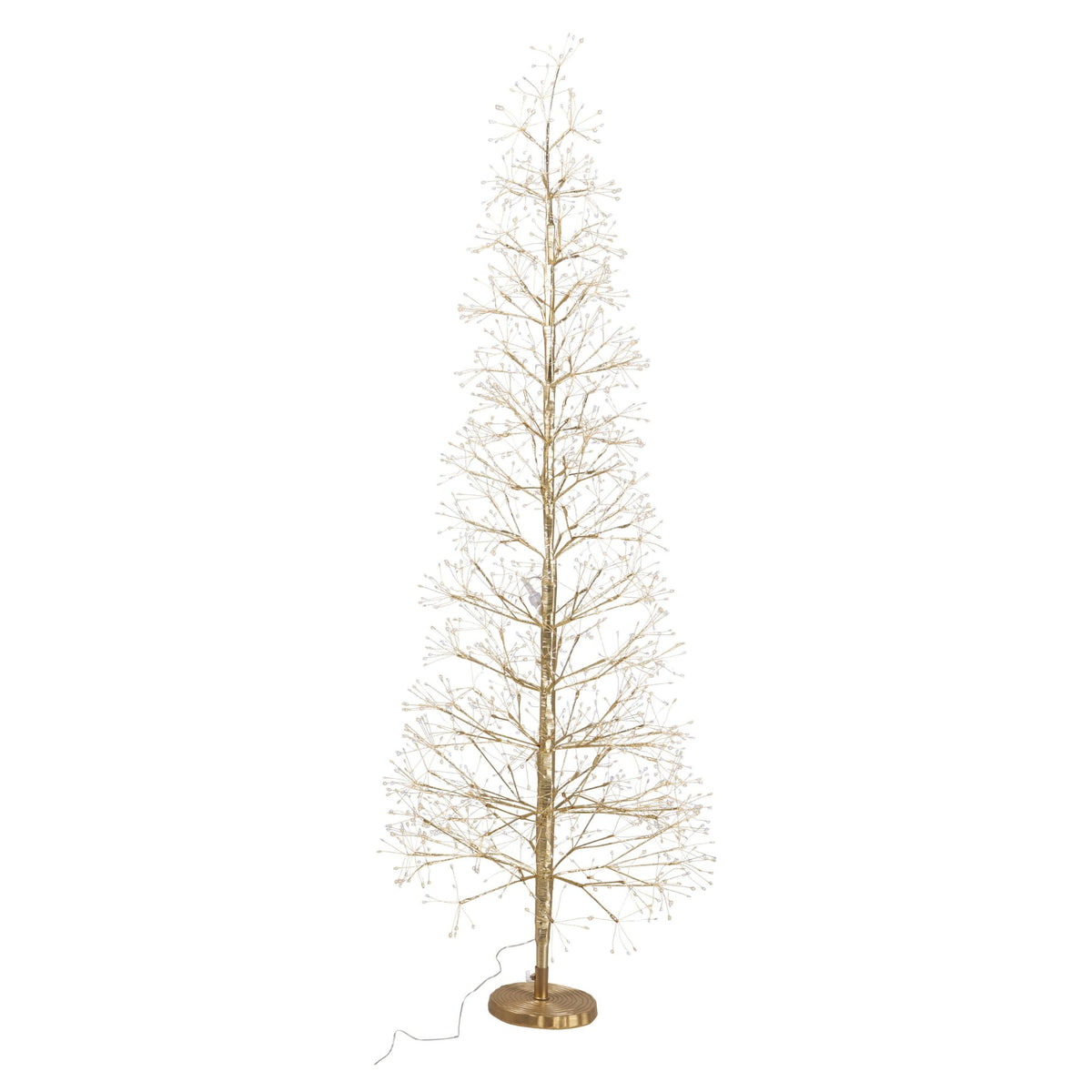 Decoratiune luminoasa brad 2400 leduri, 180 cm, aurie