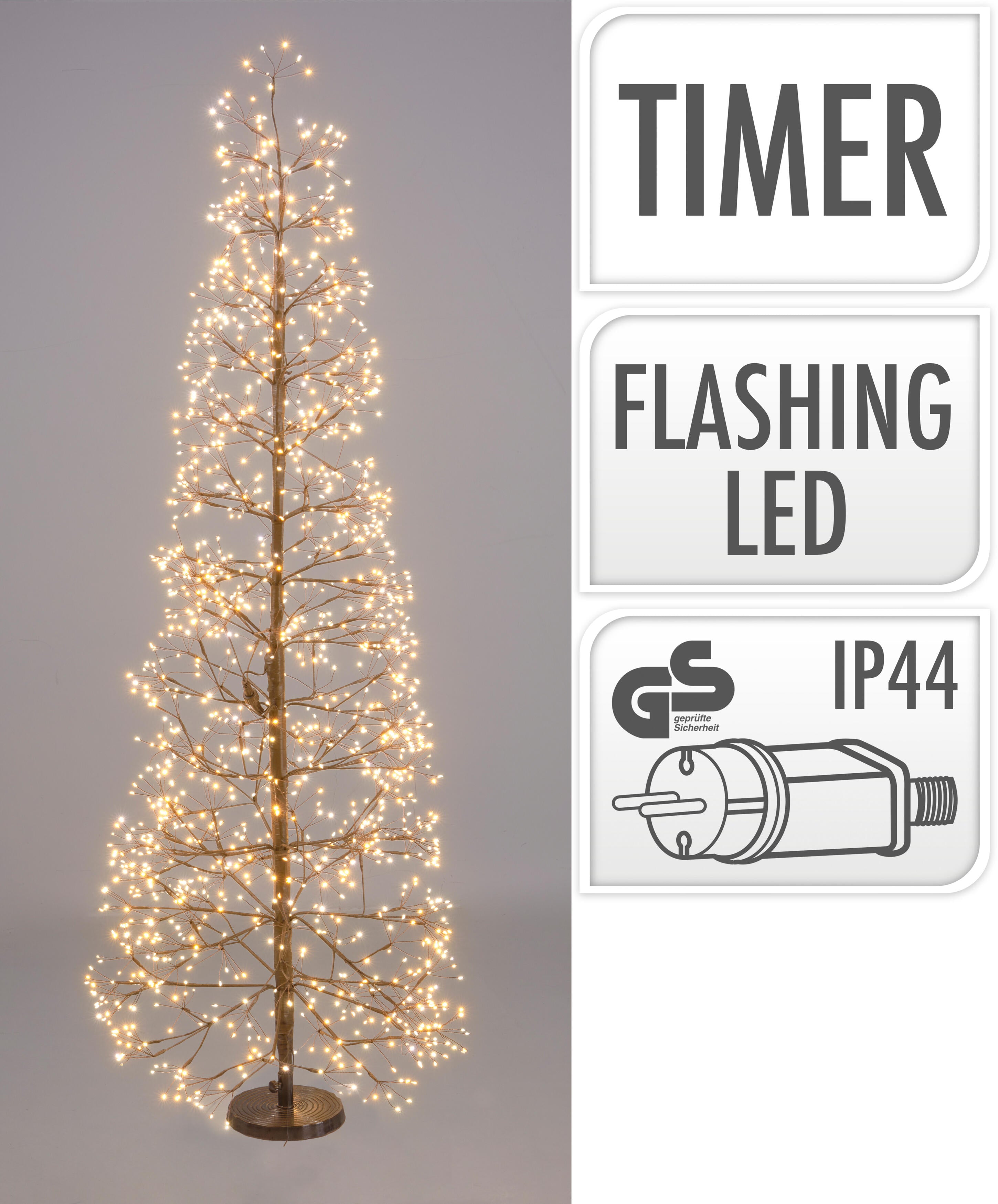 Copac luminos sub forma de brad cu leduri, 150 cm