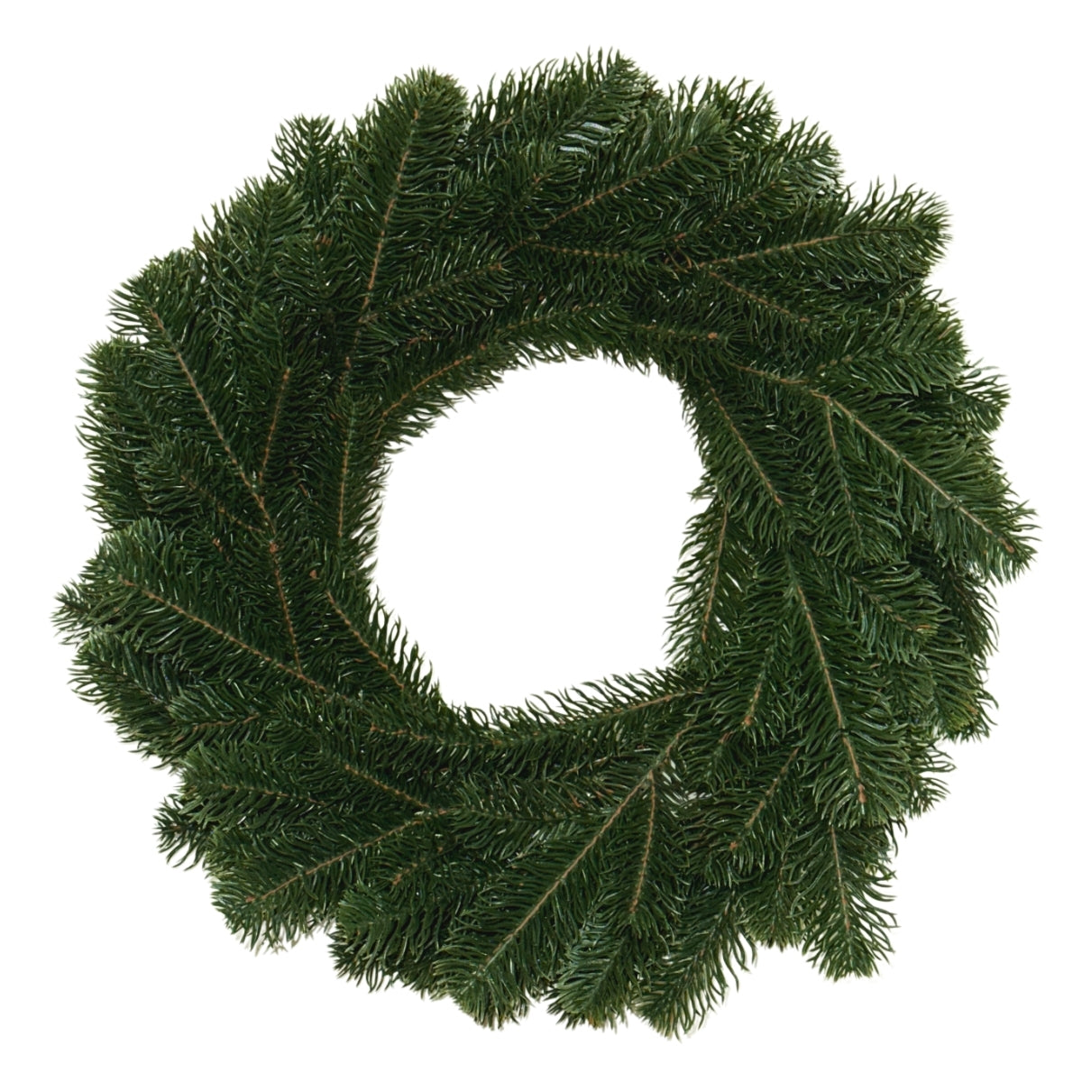 Coronita de brad artificial verde cu ace 3D de 45 cm pentru decor de Craciun suspendata pe usa