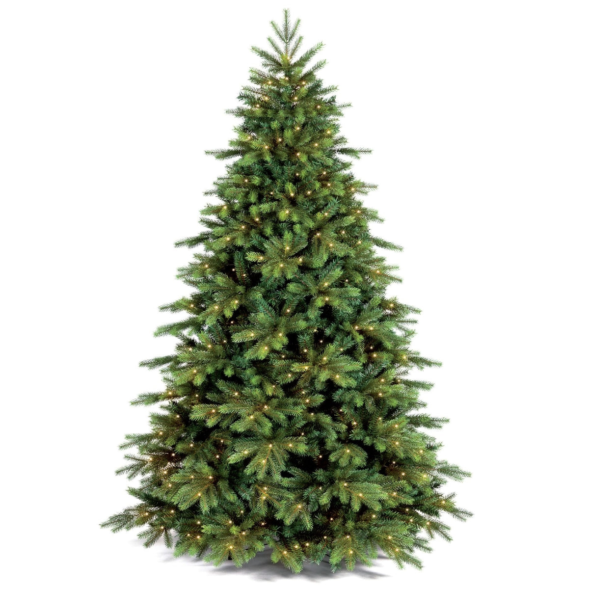 Brad artificial de Craciun verde cu lumini SMART LED integrate inaltime 210 cm