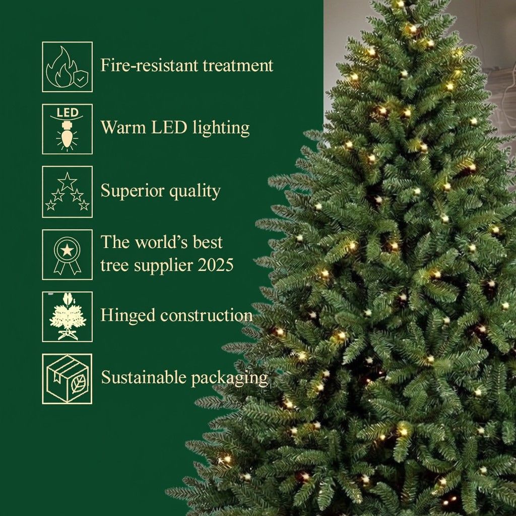 Brad artificial Washington Standard LED 240 cm