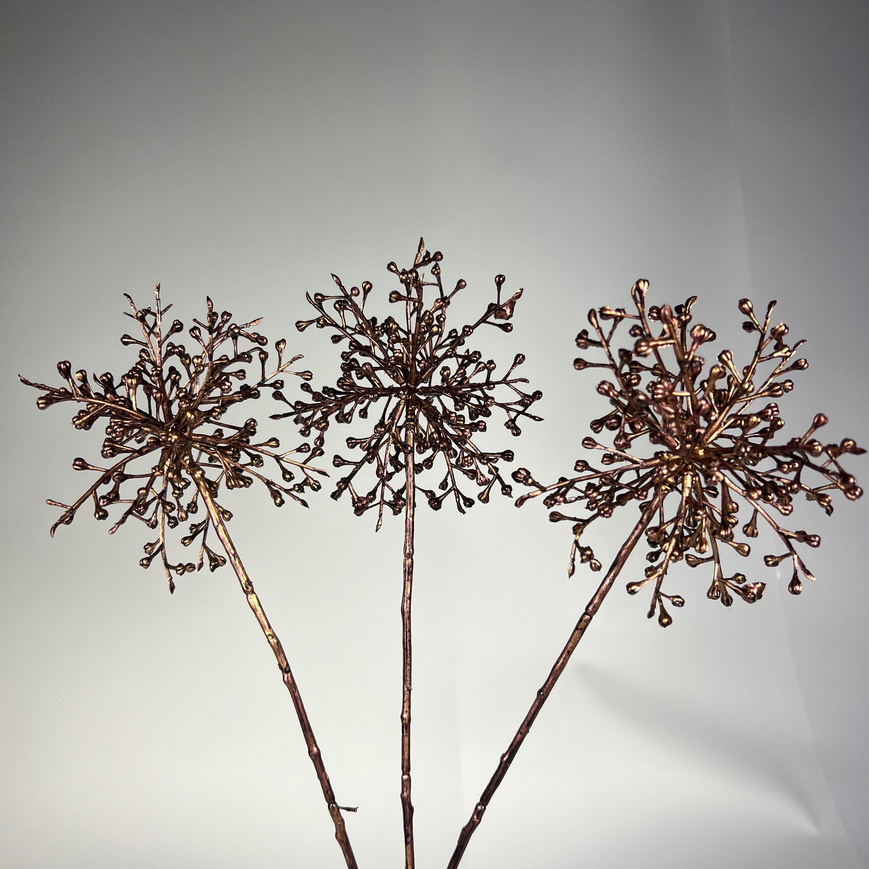 Set trei decoratiuni de Craciun Agapanthus roz 44 cm