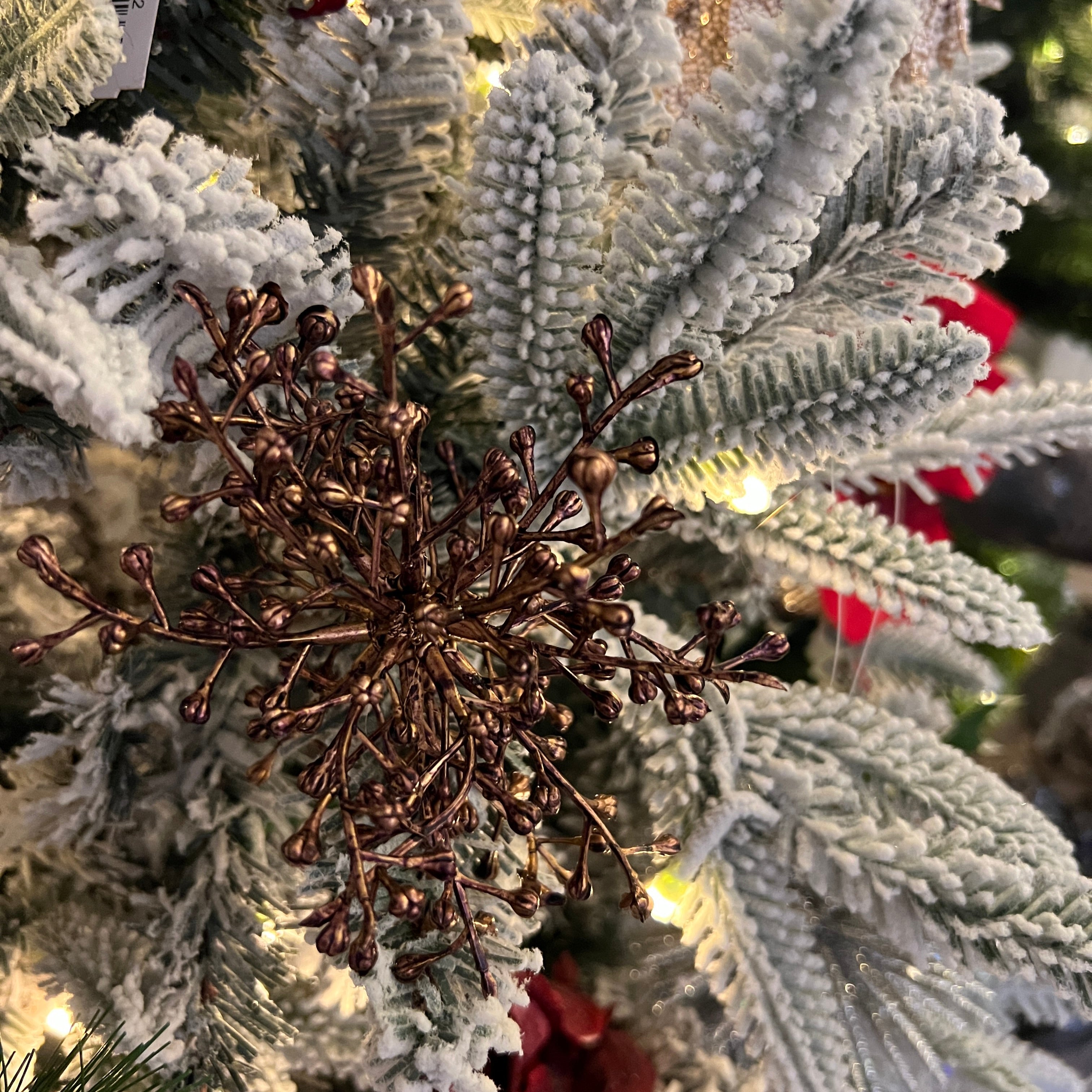 Set trei decoratiuni de Craciun Agapanthus roz 44 cm