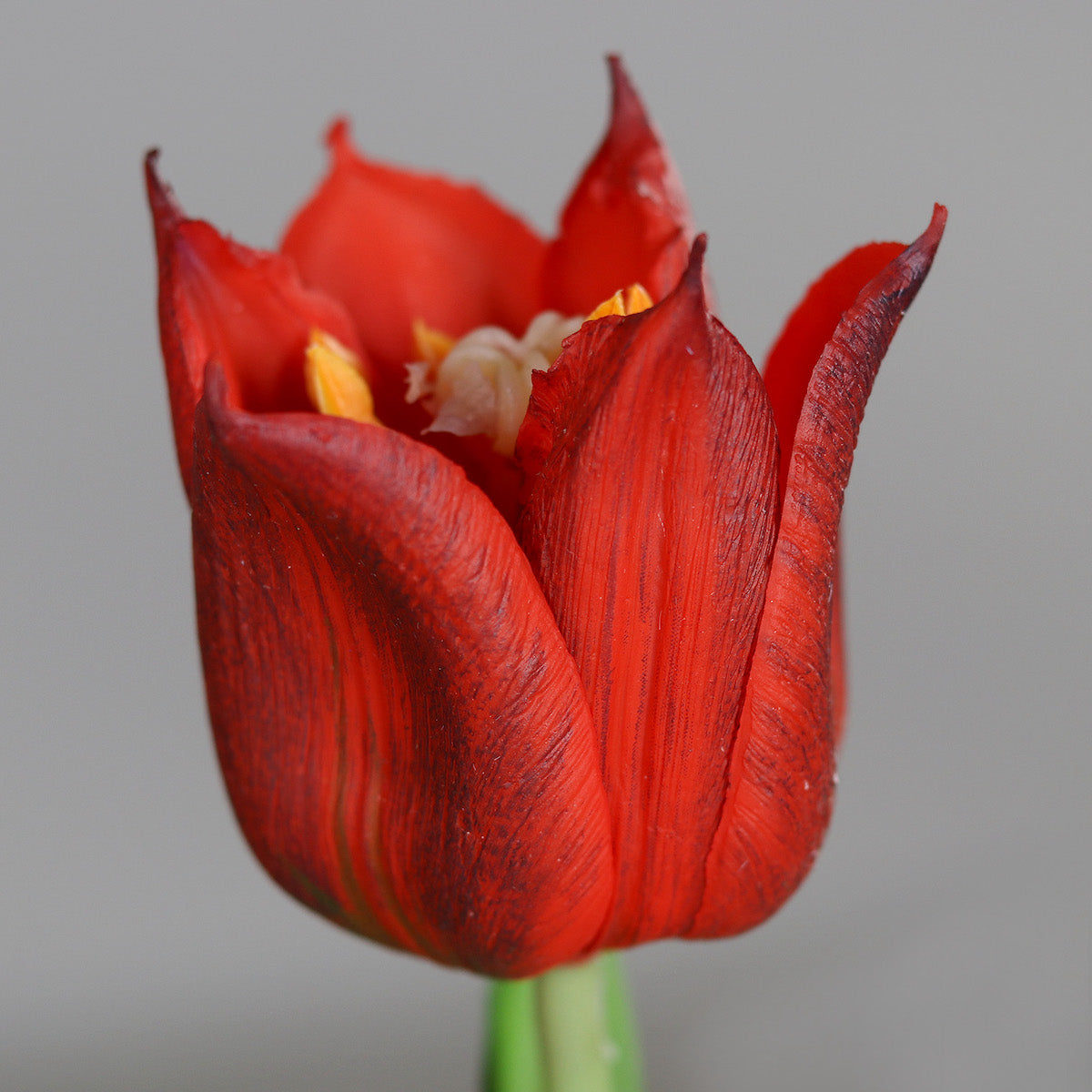 Lalea artificiala la fir, culoare rosie, 24 cm