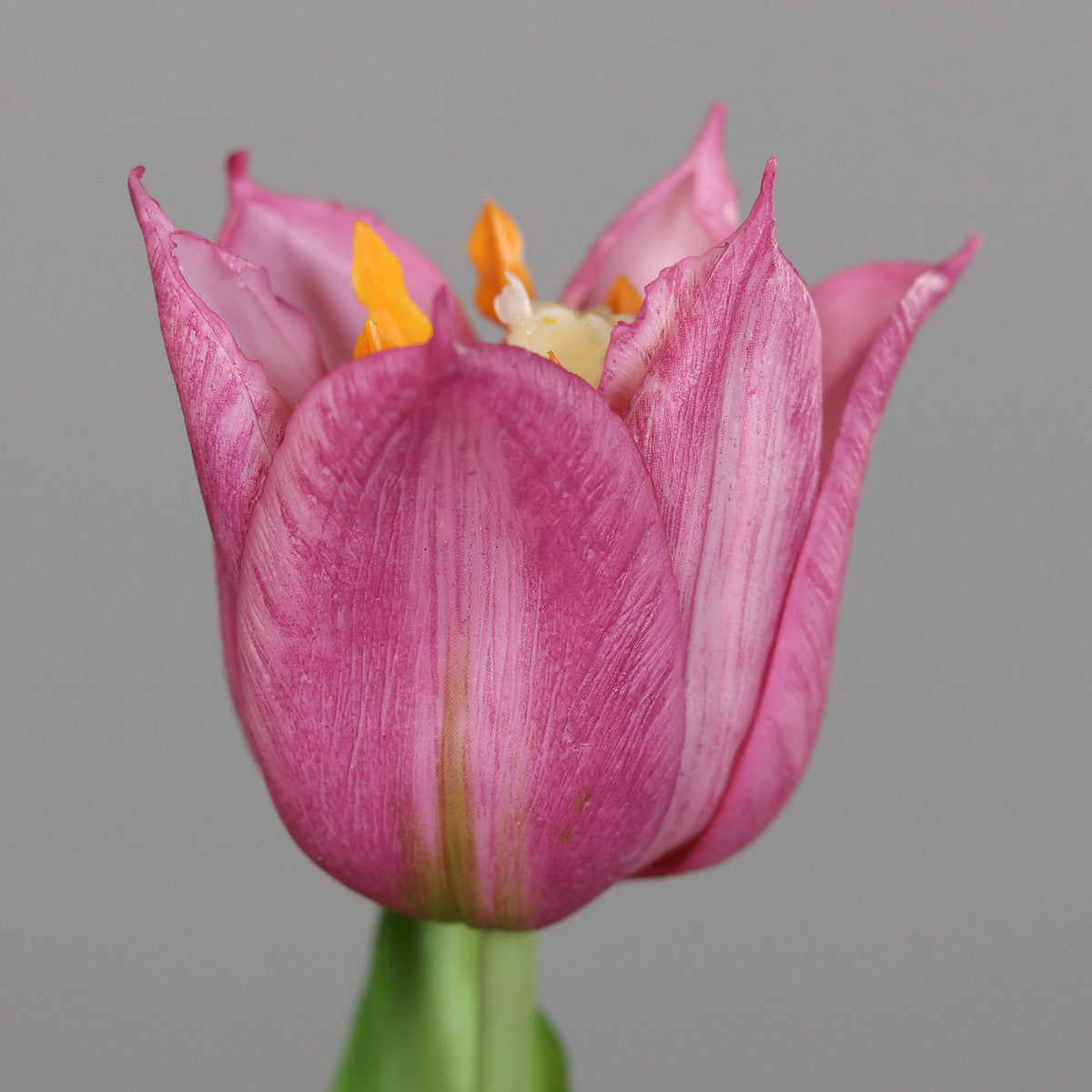Lalea artificiala la fir, culoare fucsia, 24 cm