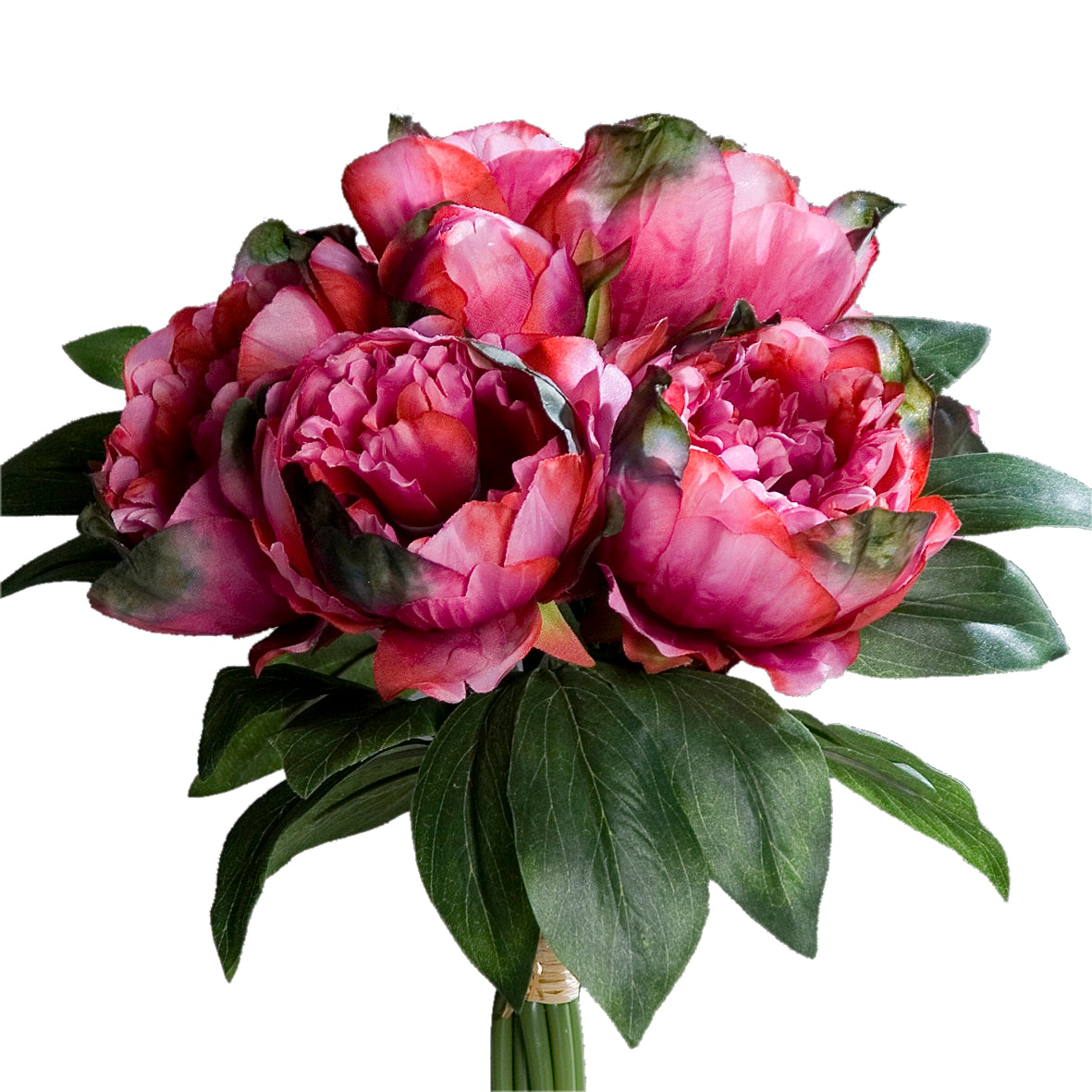 Buchet artificial bujori fucsia 30 cm