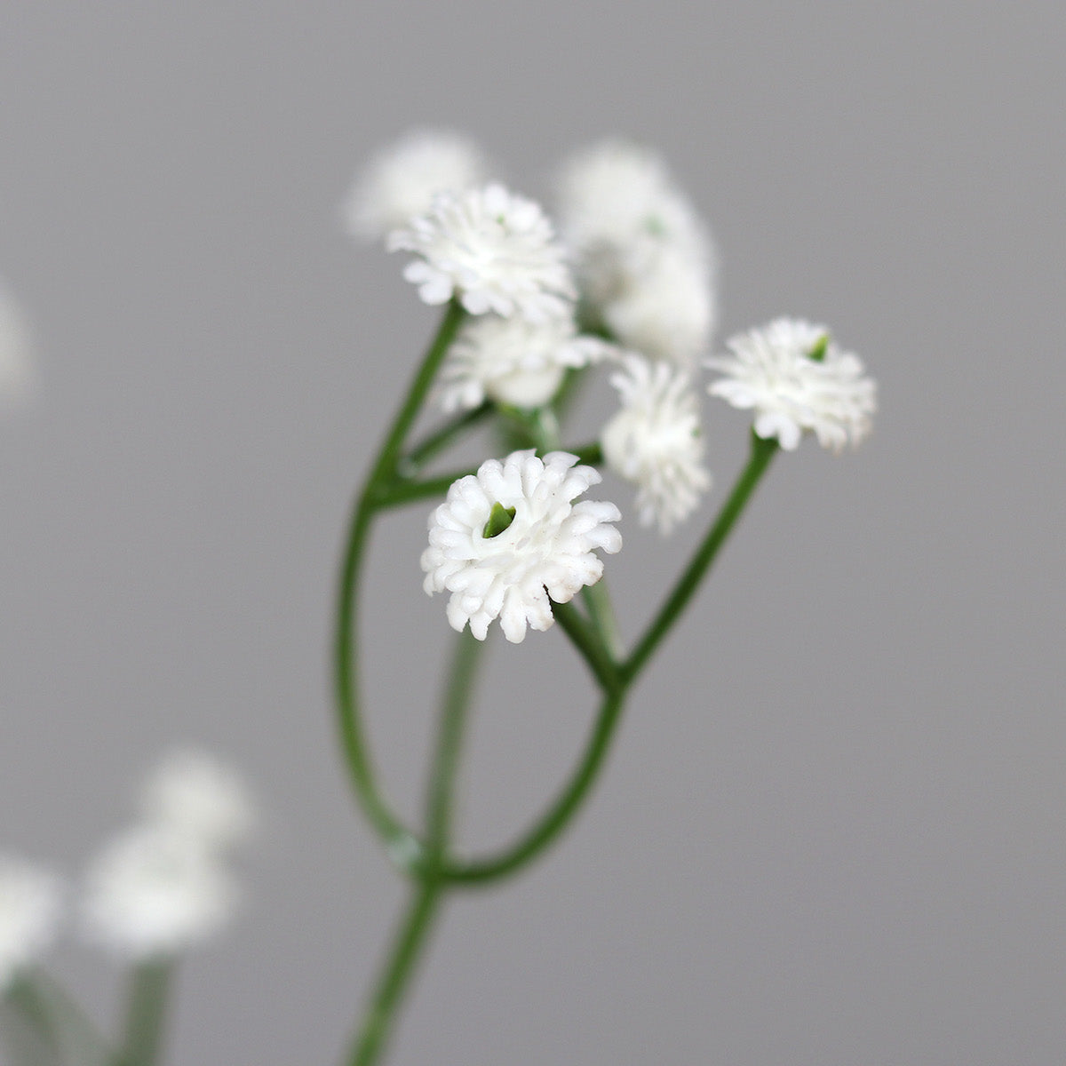 Crenguta de Gypsophila artificiala, culoare alba, 63 cm