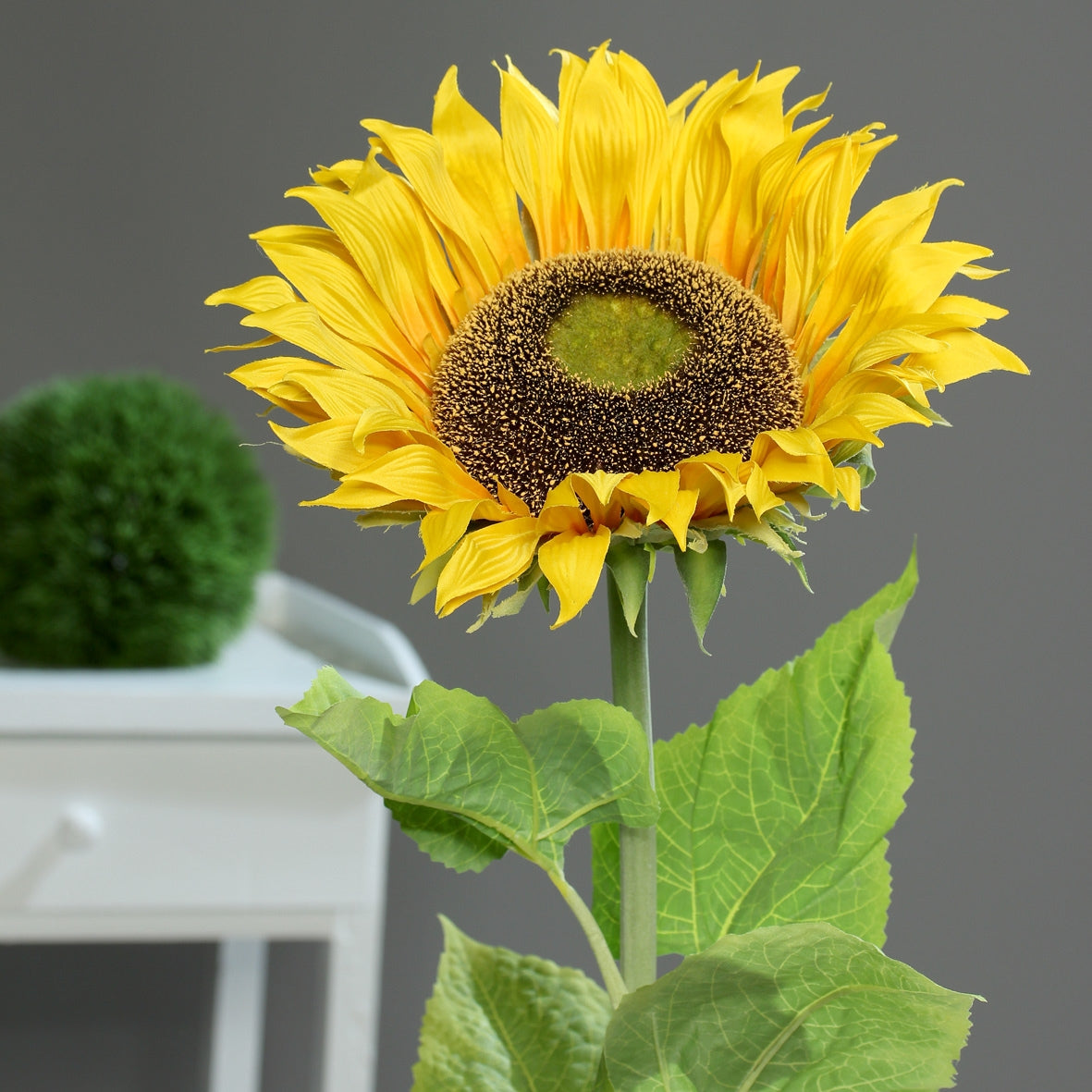 Floarea-soarelui artificiala, la fir, 140 cm