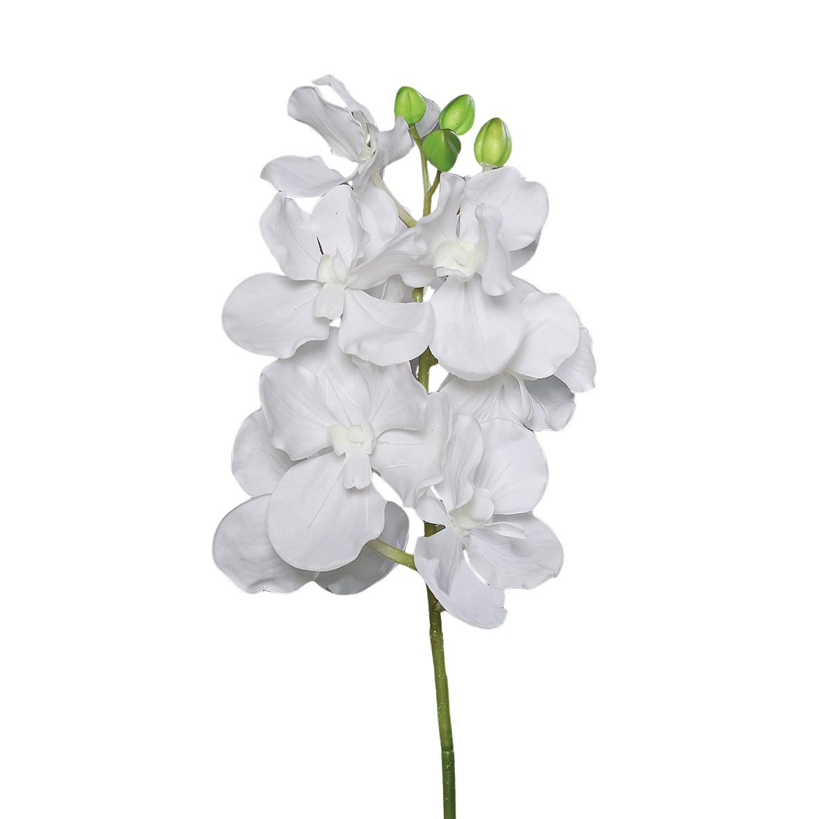 Orhidee artificiala la fir, culoare alba, 74 cm