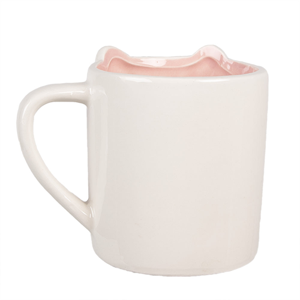 Cana decorativa, model cu iepuras de Pasti, din ceramica, 300 ml