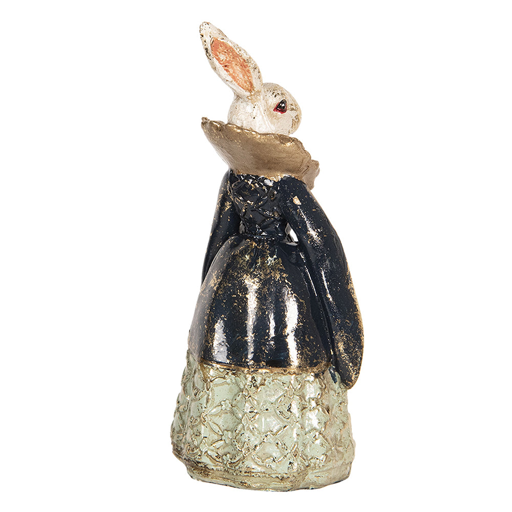 Decoratiune Pasti iepuroaica nobila, model antichizat, 11 cm