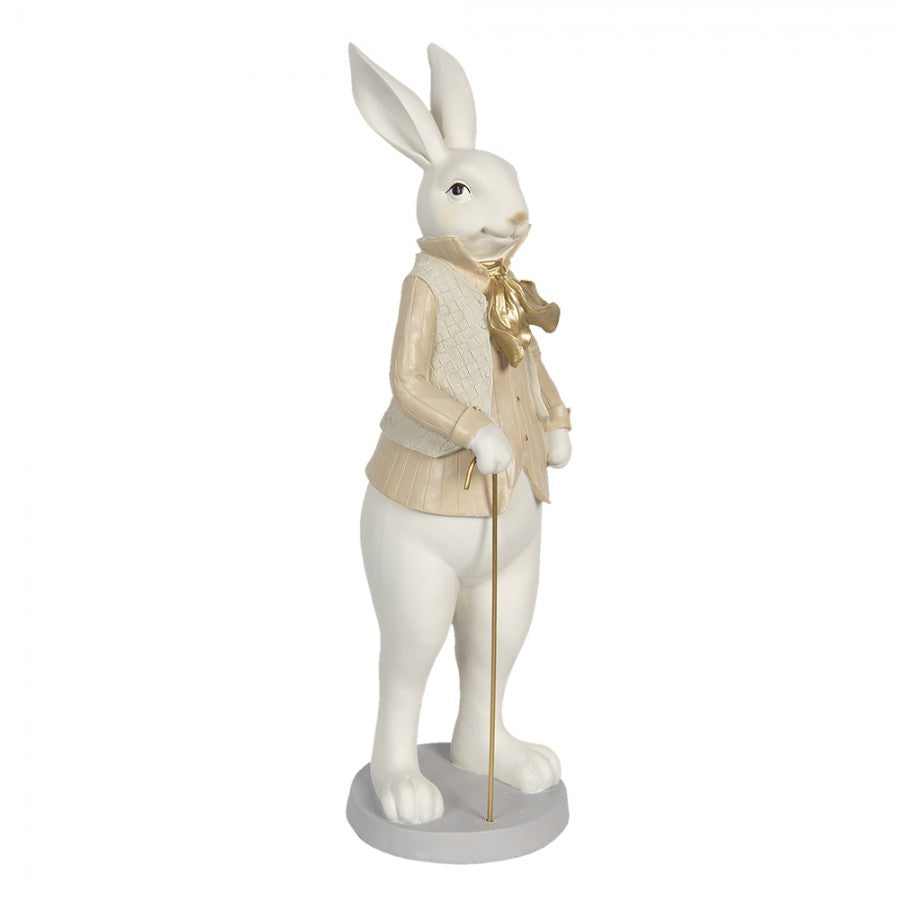 Decoratiune Paste Iepuras cu baston polirasina 53 cm