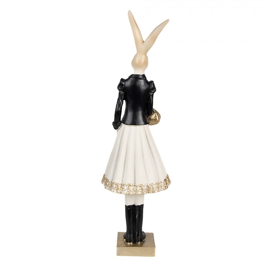 Decoratiune Pasti iepuroaica imbracata elegant 32 cm