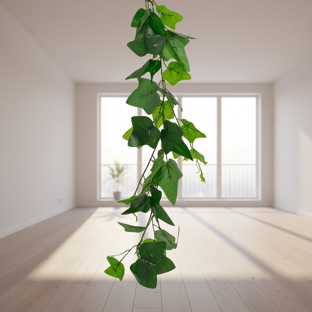 Planta artificiala curgatoare de agatat iedera verde 200 cm