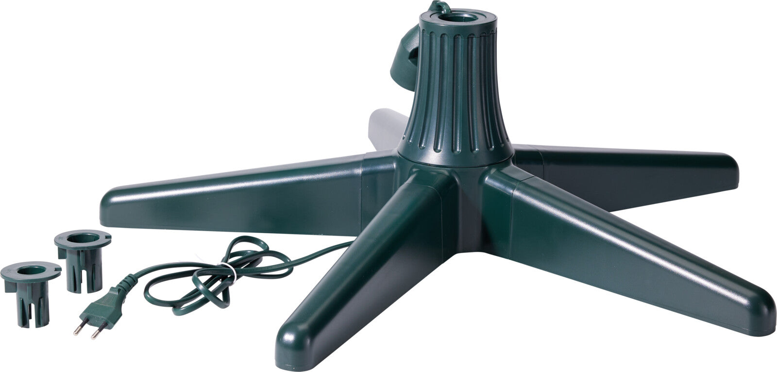Suport rotativ verde pentru brad artificial cu sistem de prindere reglabil