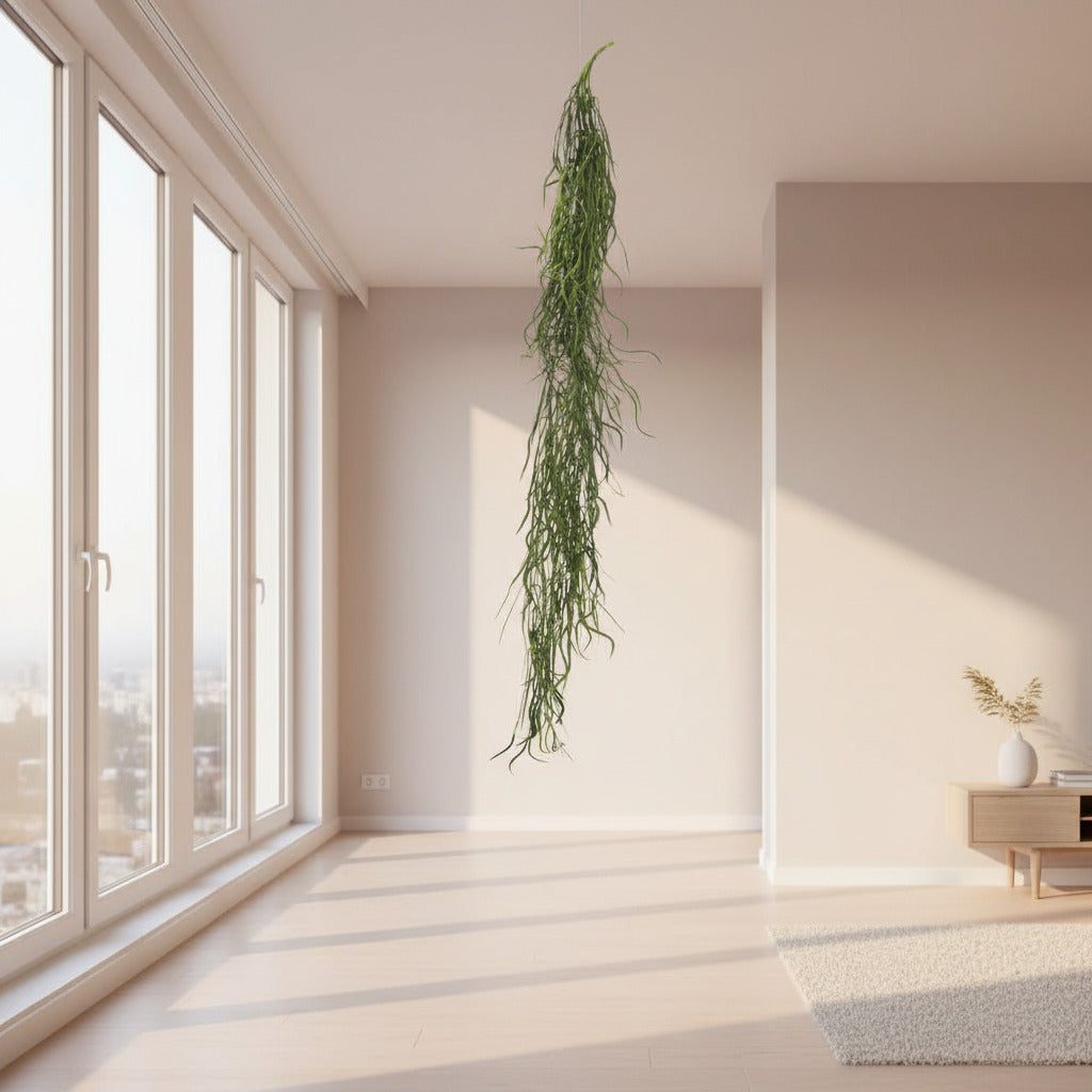 Planta artificiala curgatoare de agatat iarba verde 120 cm, cu protectie UV si la incendiu