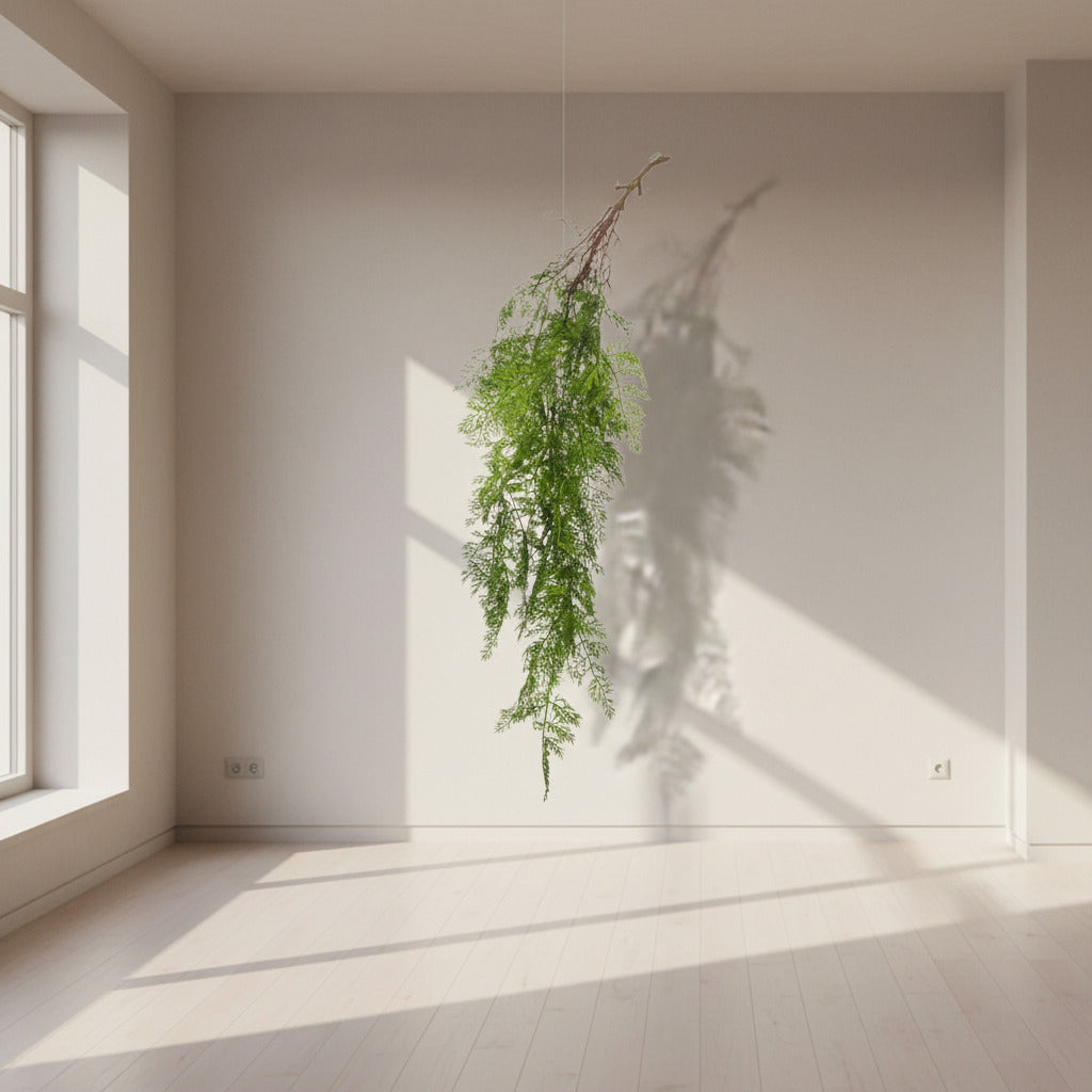 Planta artificiala curgatoare de agatat eucalipt verde 170 cm, cu protectie UV si la incediu
