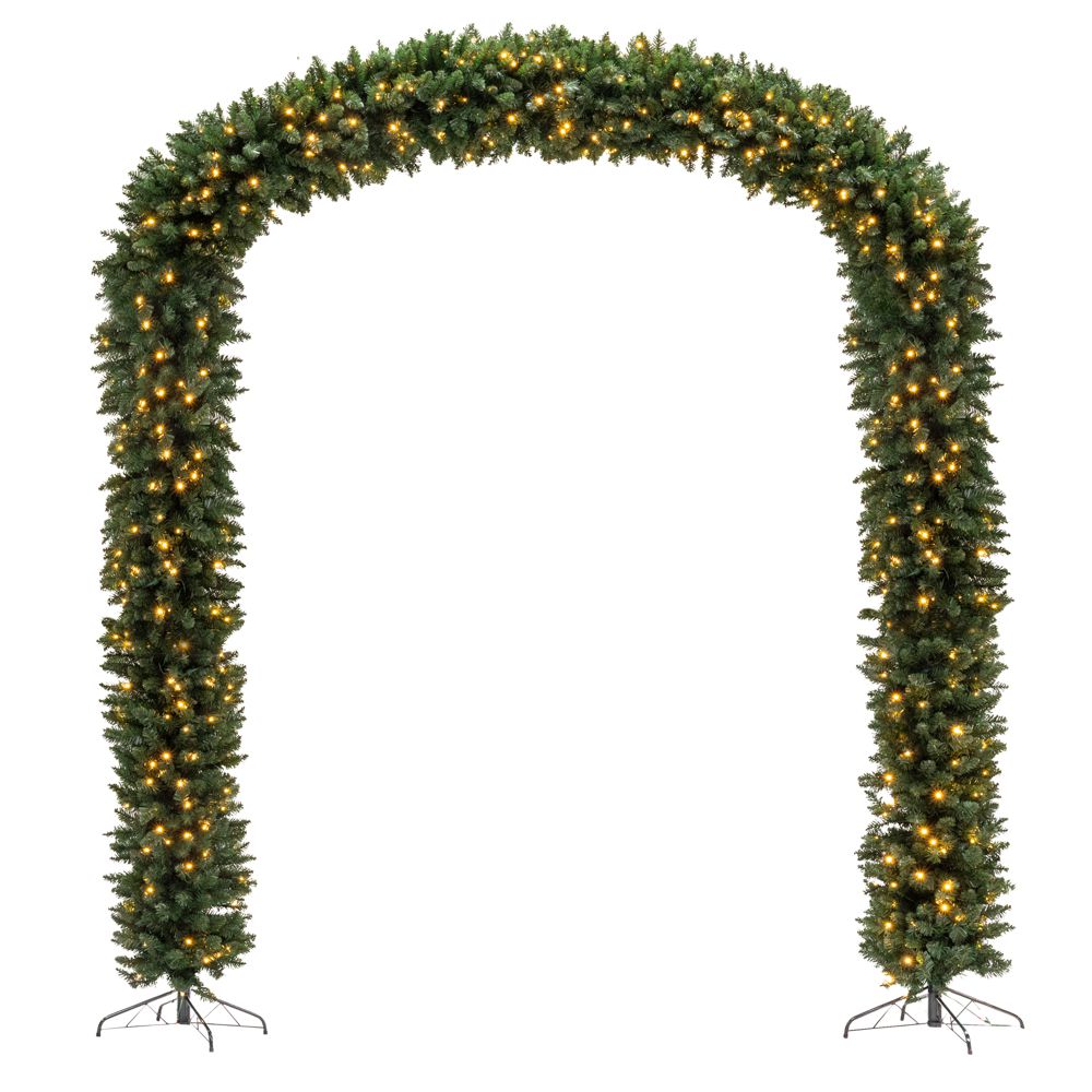 Arcada de Craciun din brad artificial cu instalatie luminoasa LED pentru decor festiv exterior sau interior
