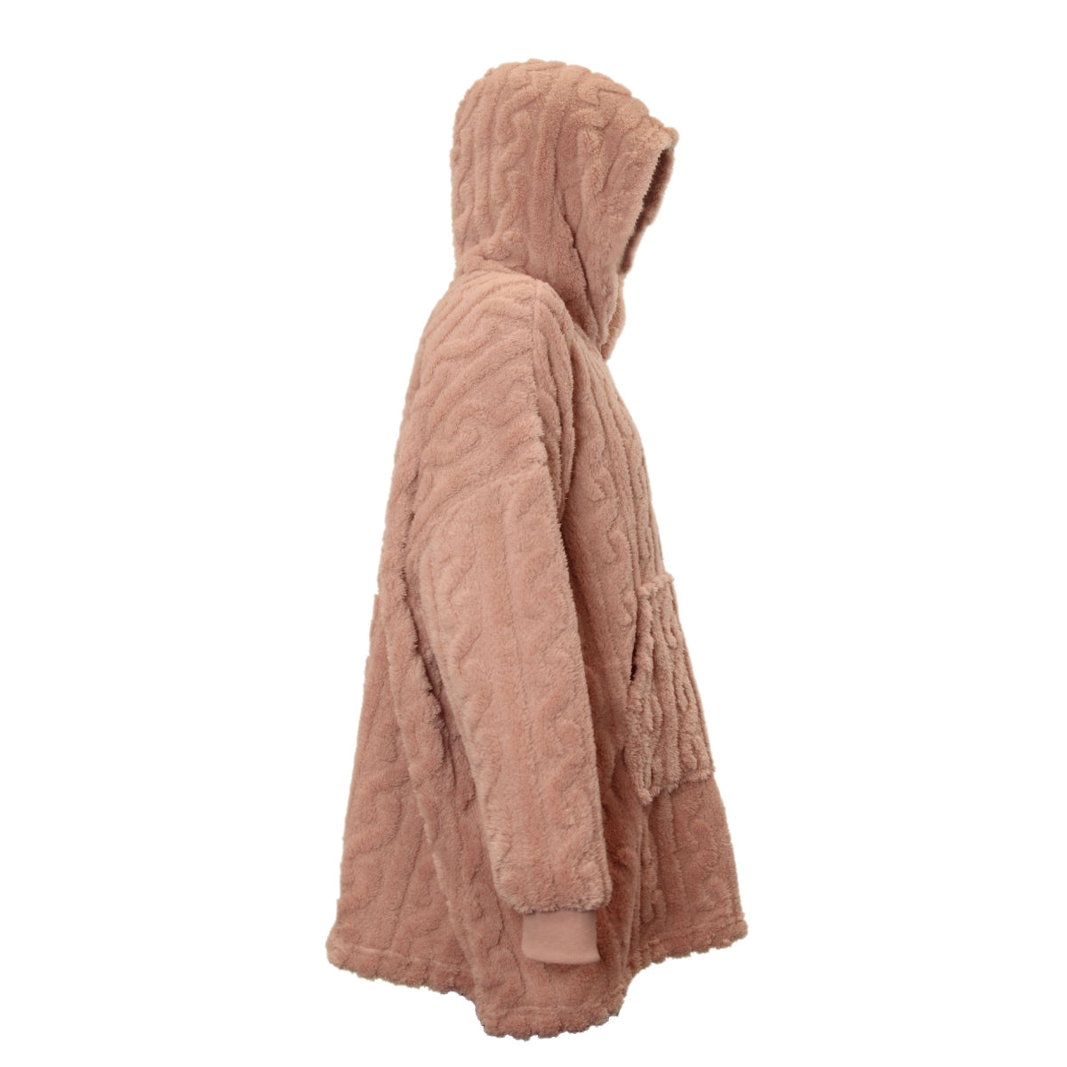 Hanorac Pleun Unique Living, din material pufos, culoare old pink, 70 x 50 x 87 cm