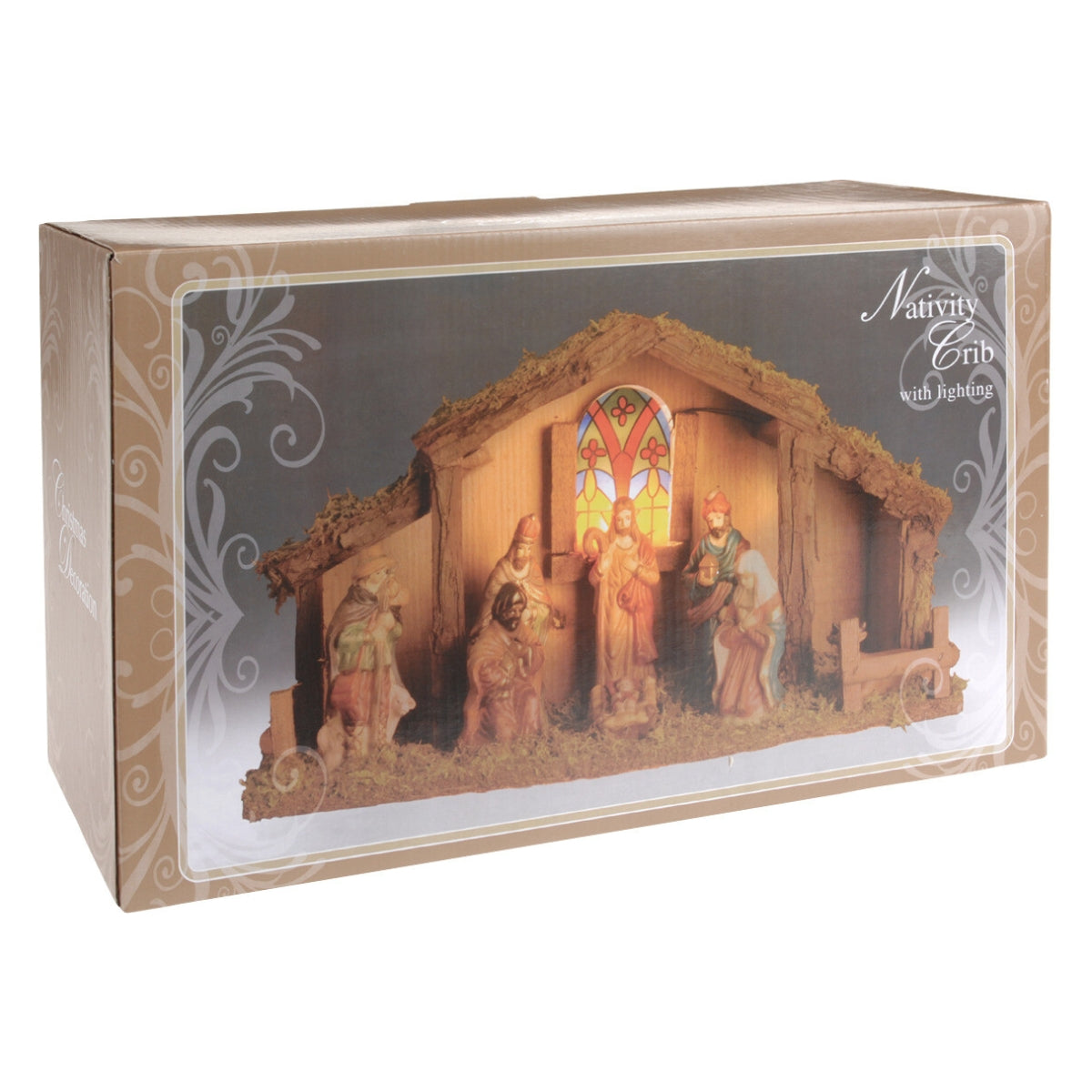 Decoratiune de Craciun scena nativa cu LED 39 cm