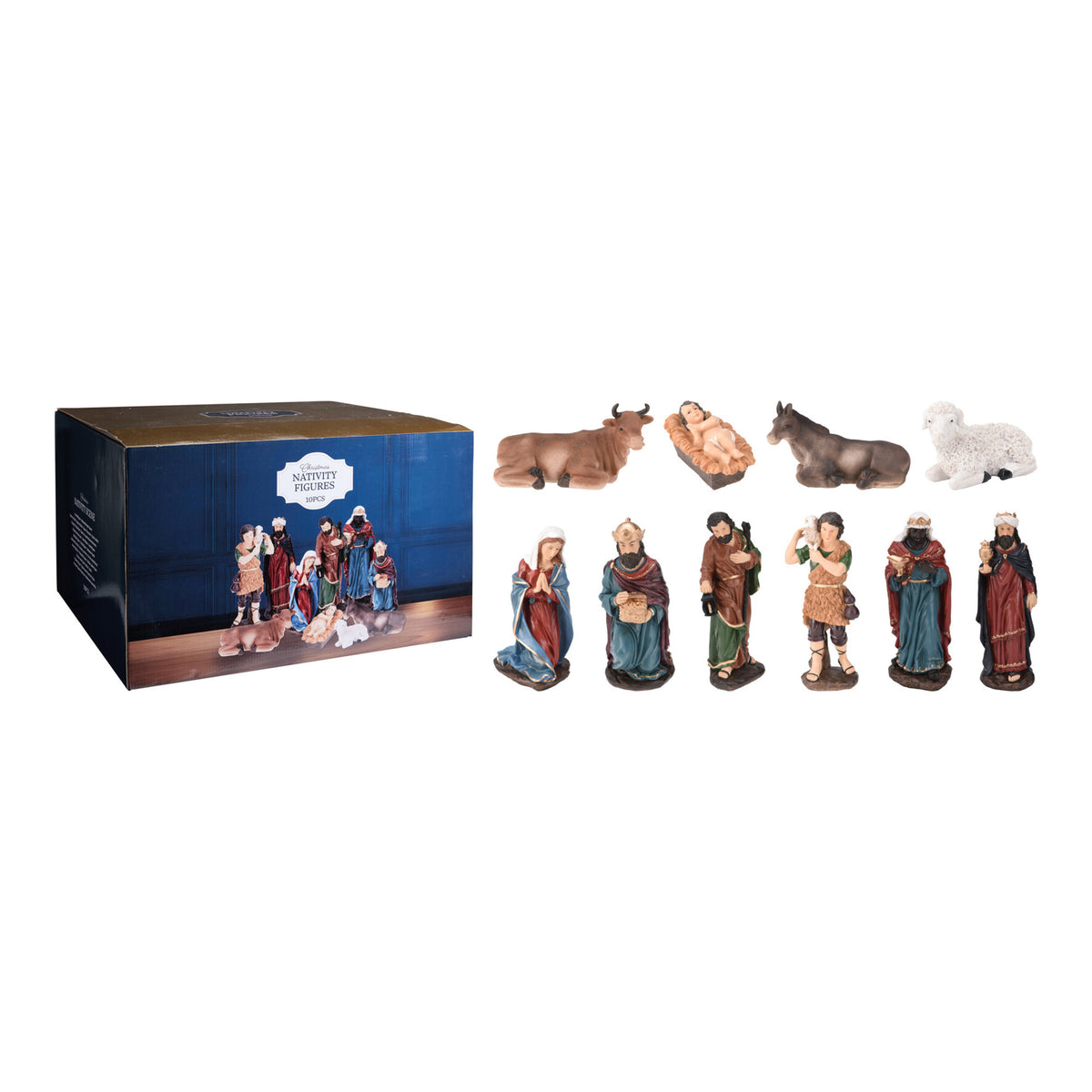 Figurine Scena Nativa, 10 piese, 40 cm