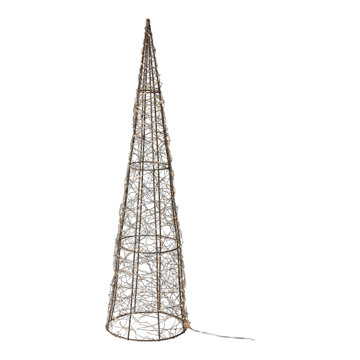 Decoratiune luminoasa con cu 300 leduri 60 cm, aurie