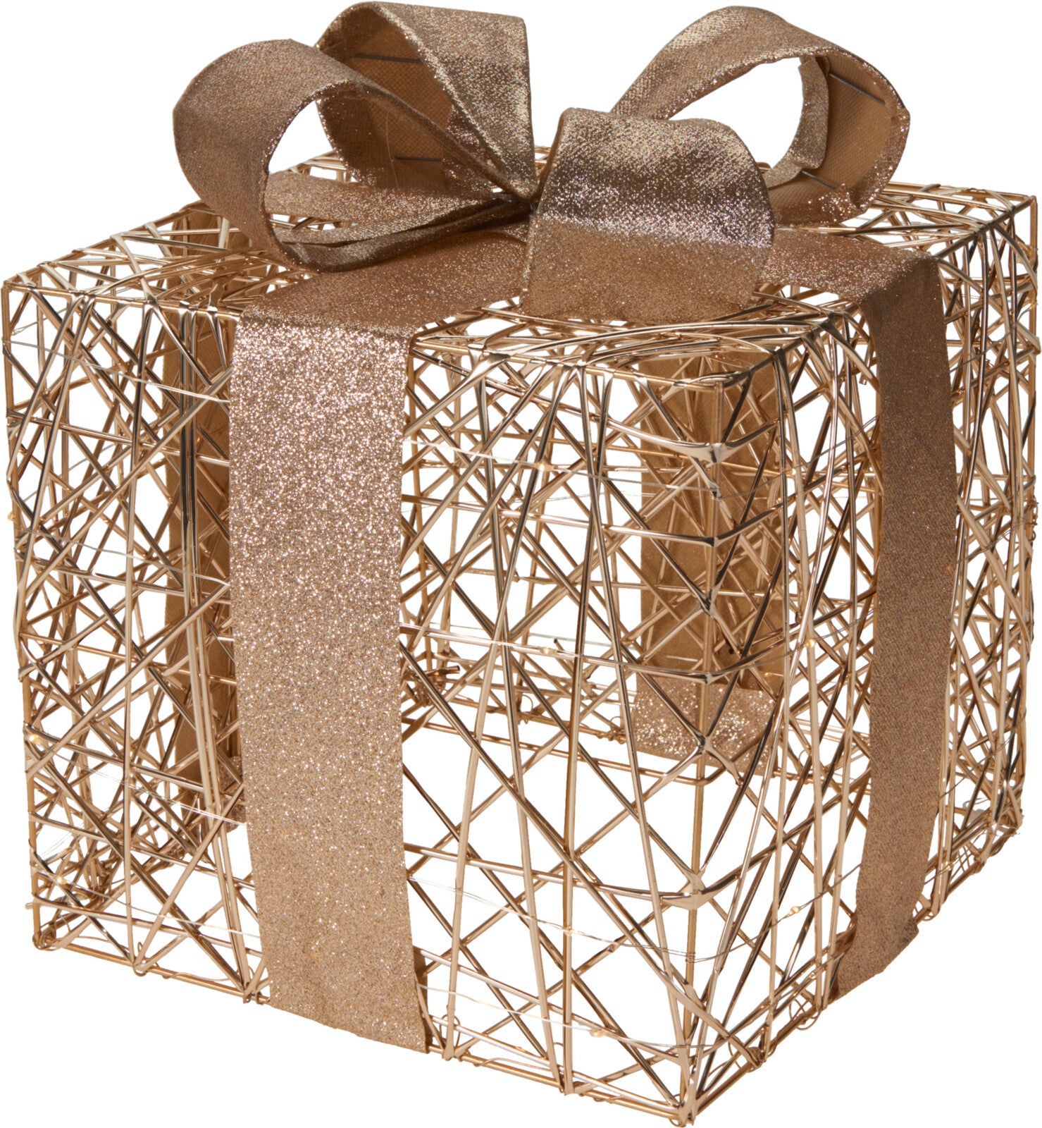 Set 3 decoratiuni luminoase, cutii cadouri, 30 cm