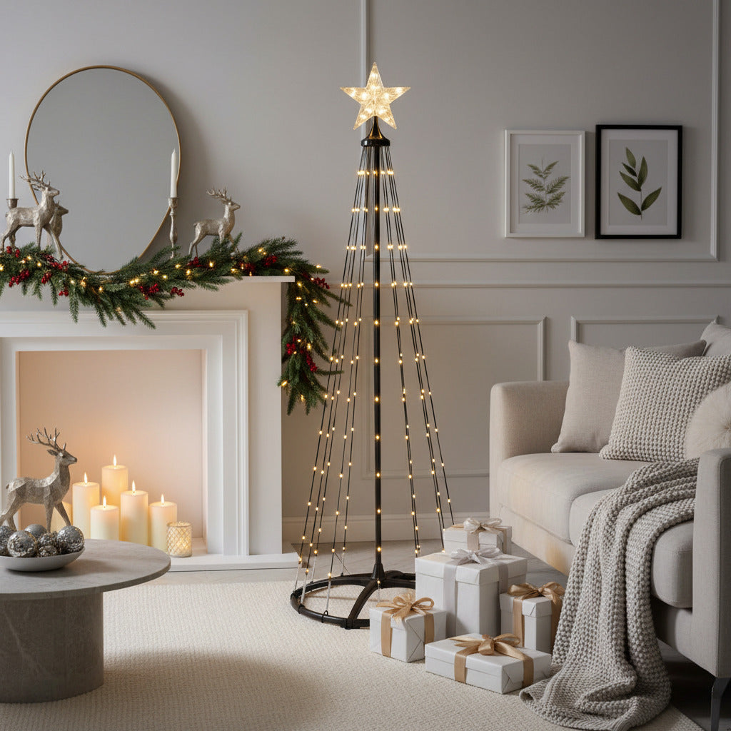Decoratiune luminoasa brad 154 leduri, 150 cm