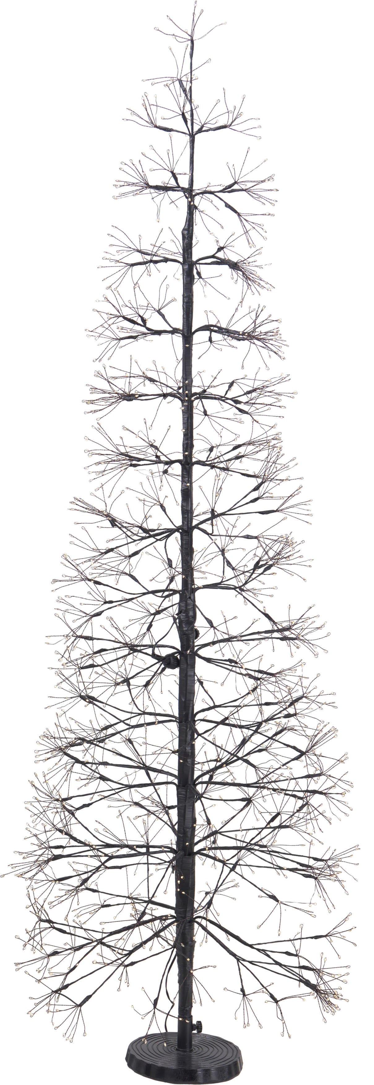 Brad decorativ luminos negru cu 2700 leduri inaltime 180 cm
