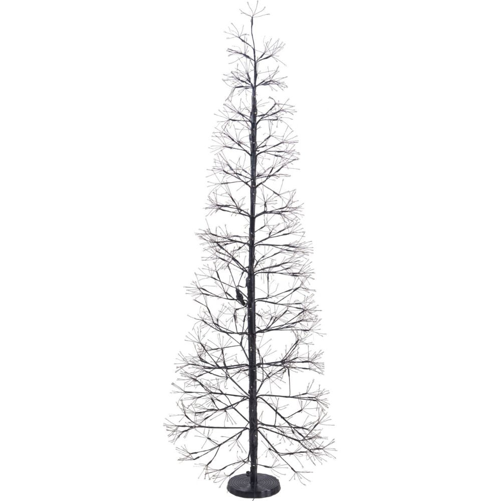 Decoratiune luminoasa brad 600 leduri, 100 cm, chihlimbariu