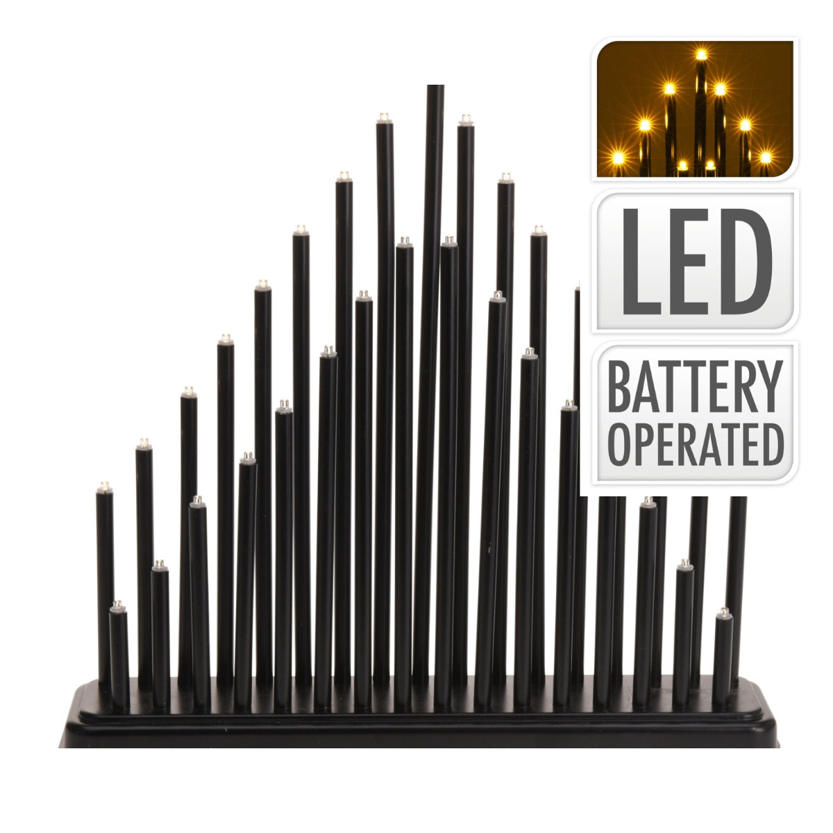 Lampa cu 33 becuri sub forma de lumanari, 34 cm