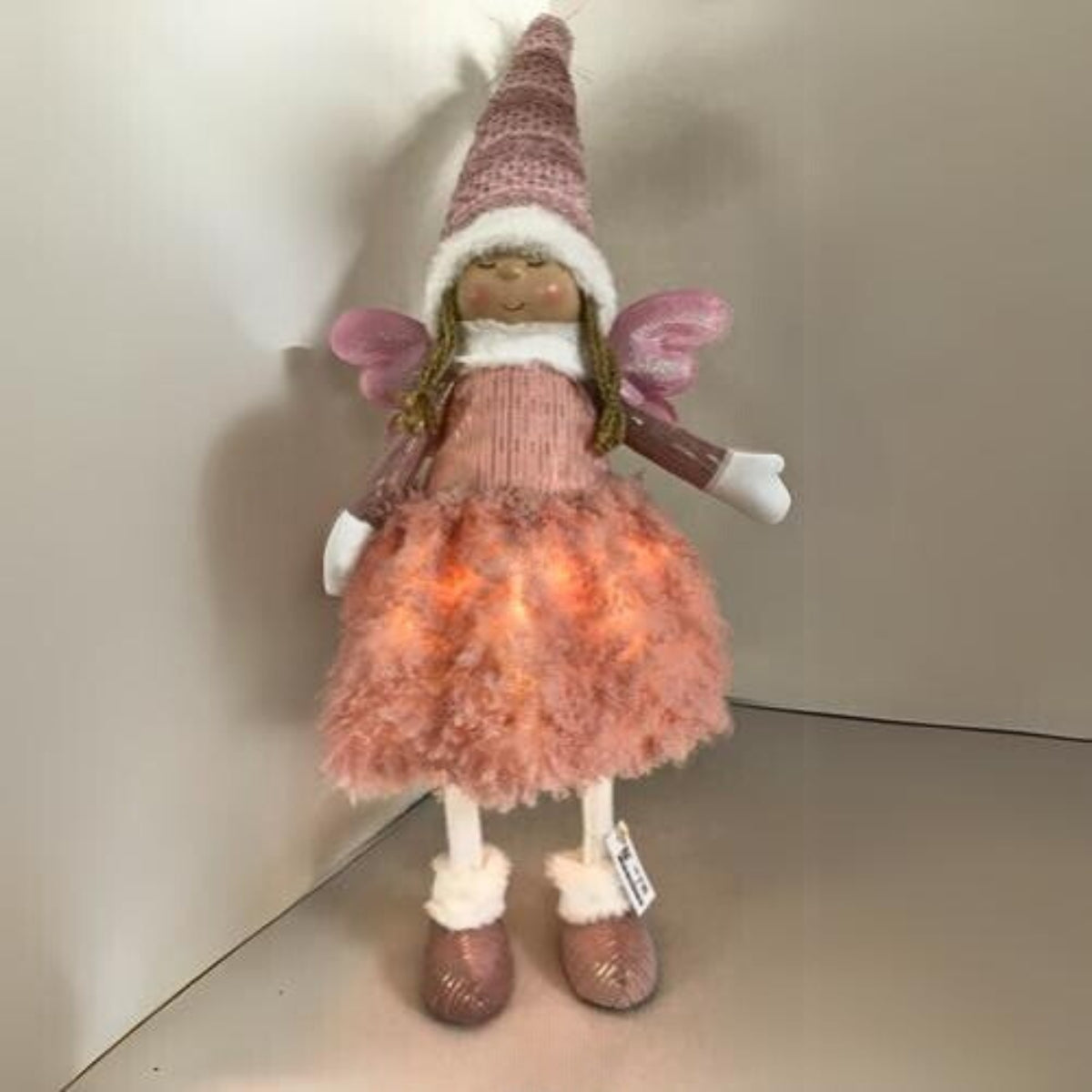 Figurina Craciun luminoasa fetita ingeras 80 cm