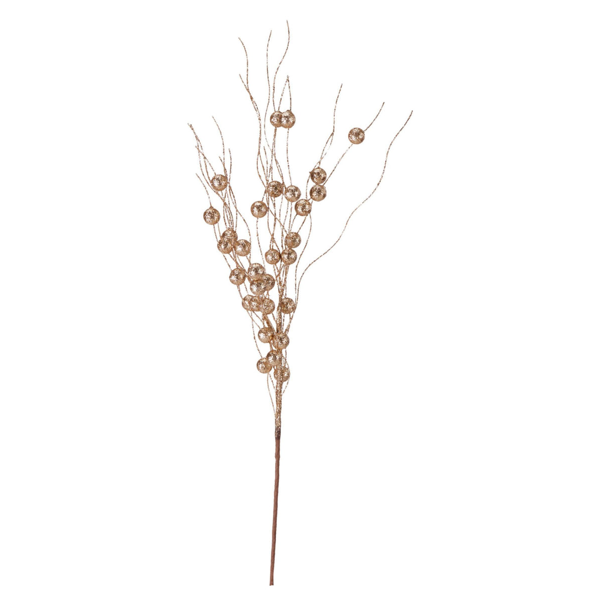 Crenguta decorativa de Craciun 58 cm, champagne