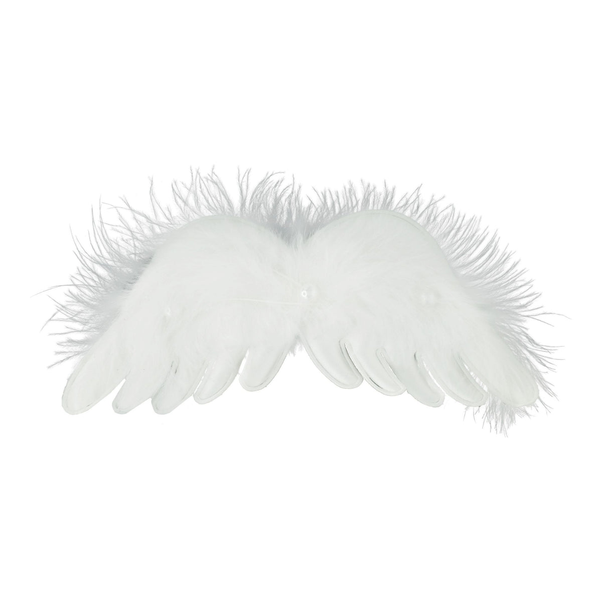 doua decoratiuni de brad in forma de aripi de inger albe din material textil