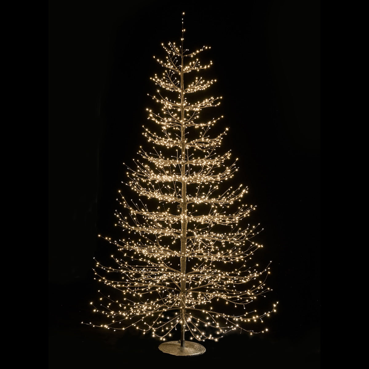 Copac luminos in forma de brad cu leduri stralucitoare inaltime de doua sute zece centimetri pentru decor de Craciun