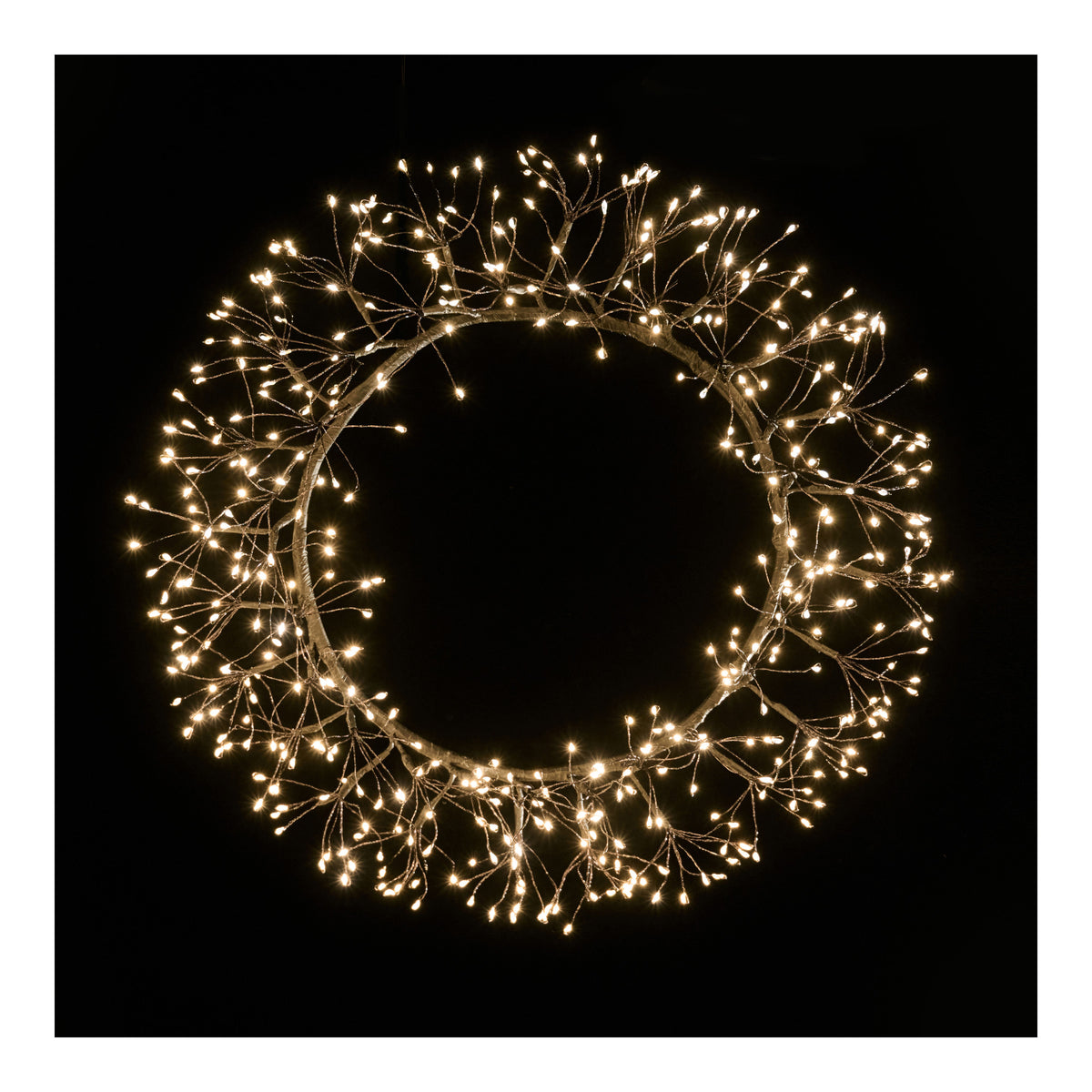 Coronita de Craciun rotunda cu instalatie luminoasa cu 600 LED-uri pentru usa