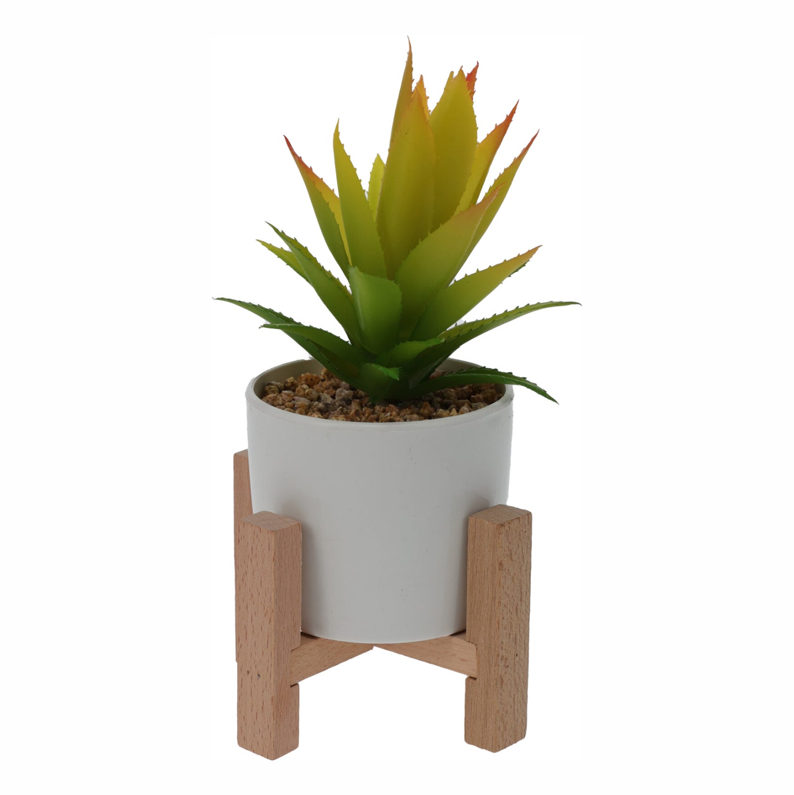 Planta artificiala Aloe galbena in ghiveci 16 cm